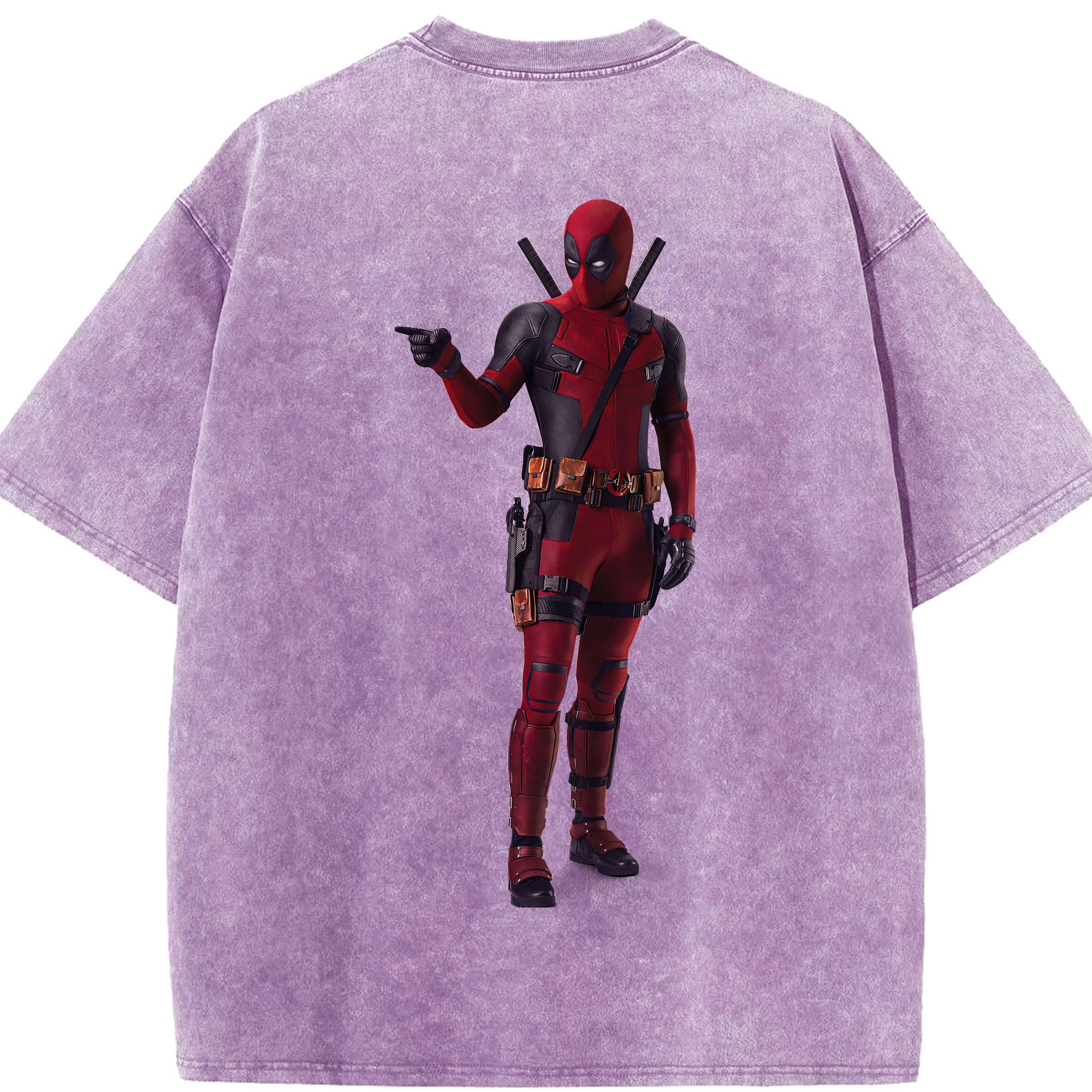 （画像用） Deadpool デッドプール 綿100% ヴィンテージ風 半袖Tシャツ（背面プリント）