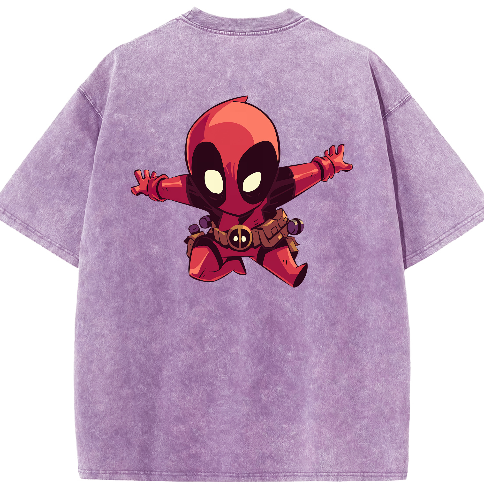 （画像用） Deadpool デッドプール 綿100% ヴィンテージ風 半袖Tシャツ（背面プリント）
