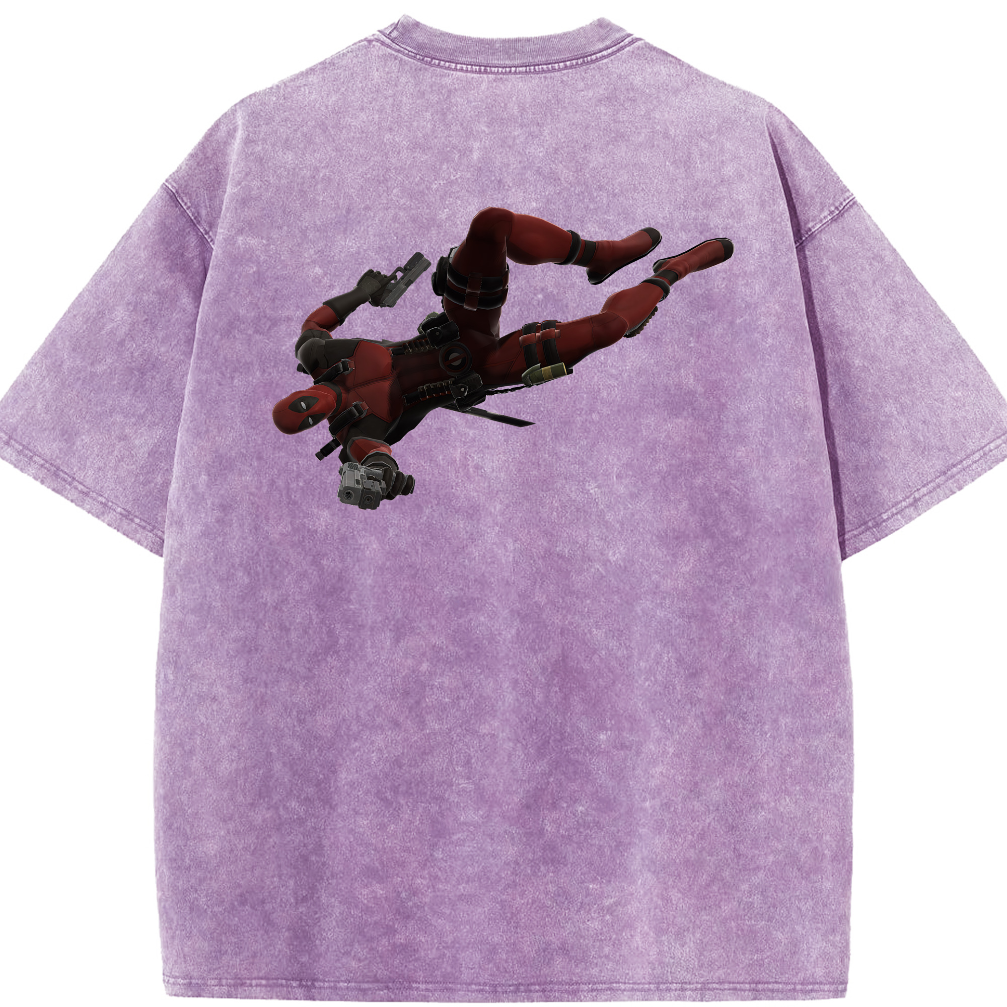 （画像用） Deadpool デッドプール 綿100% ヴィンテージ風 半袖Tシャツ（背面プリント）