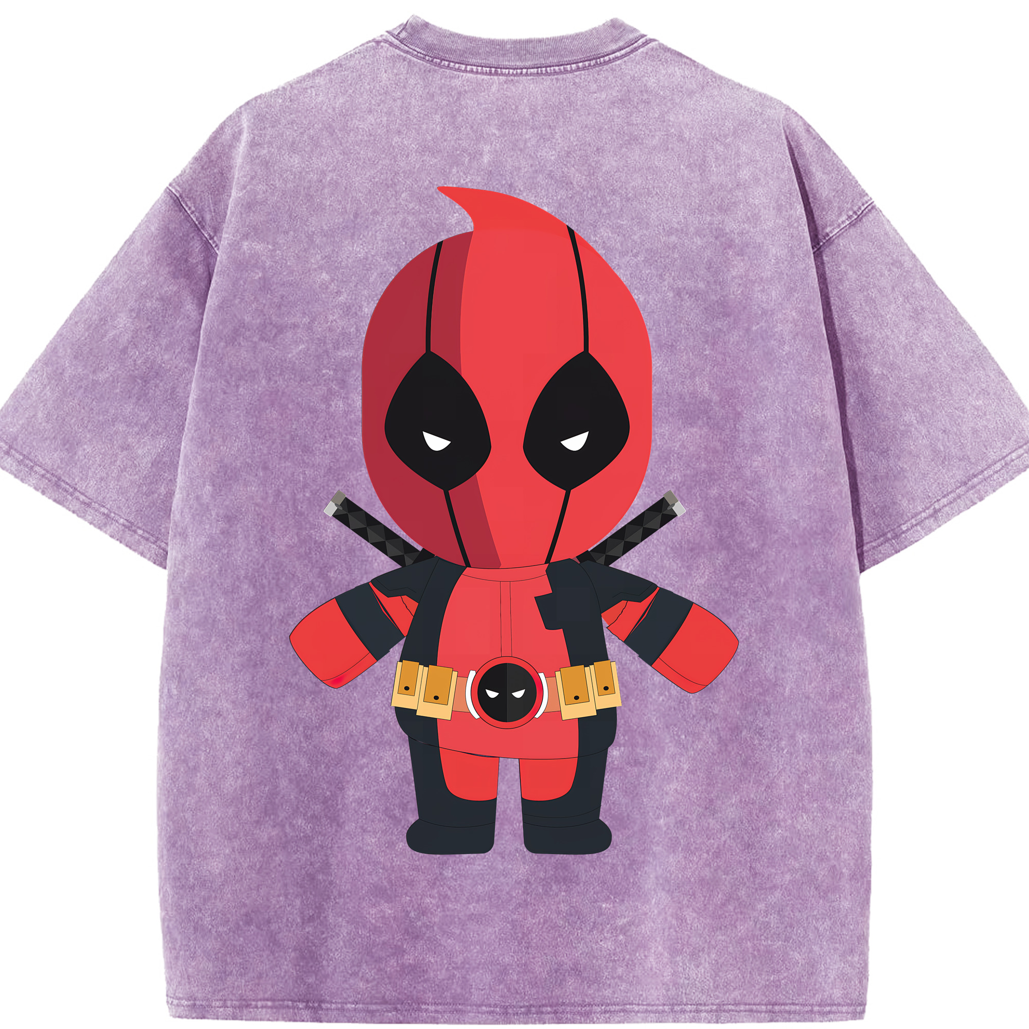 （画像用） Deadpool デッドプール 綿100% ヴィンテージ風 半袖Tシャツ（背面プリント）