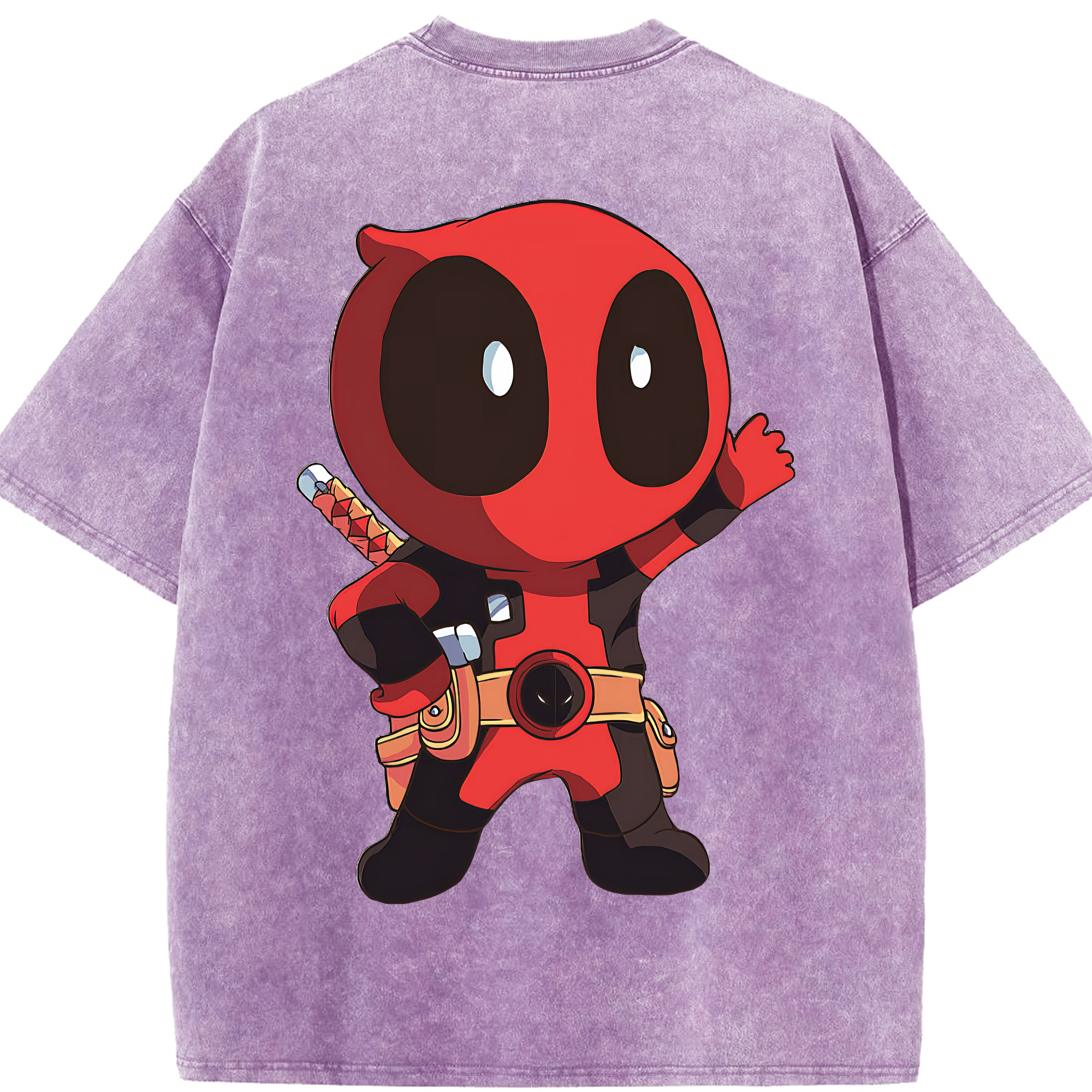 （画像用） Deadpool デッドプール 綿100% ヴィンテージ風 半袖Tシャツ（背面プリント）