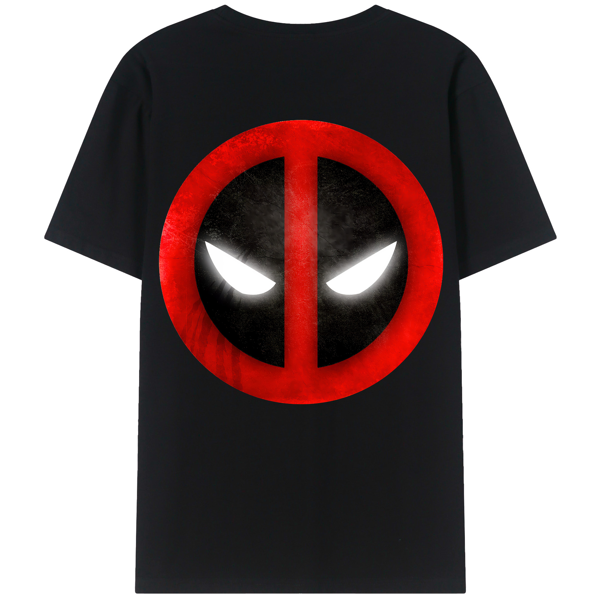 （画像用） Deadpool デッドプール 綿100％ メンズ半袖Tシャツ（バックプリント） 通気性