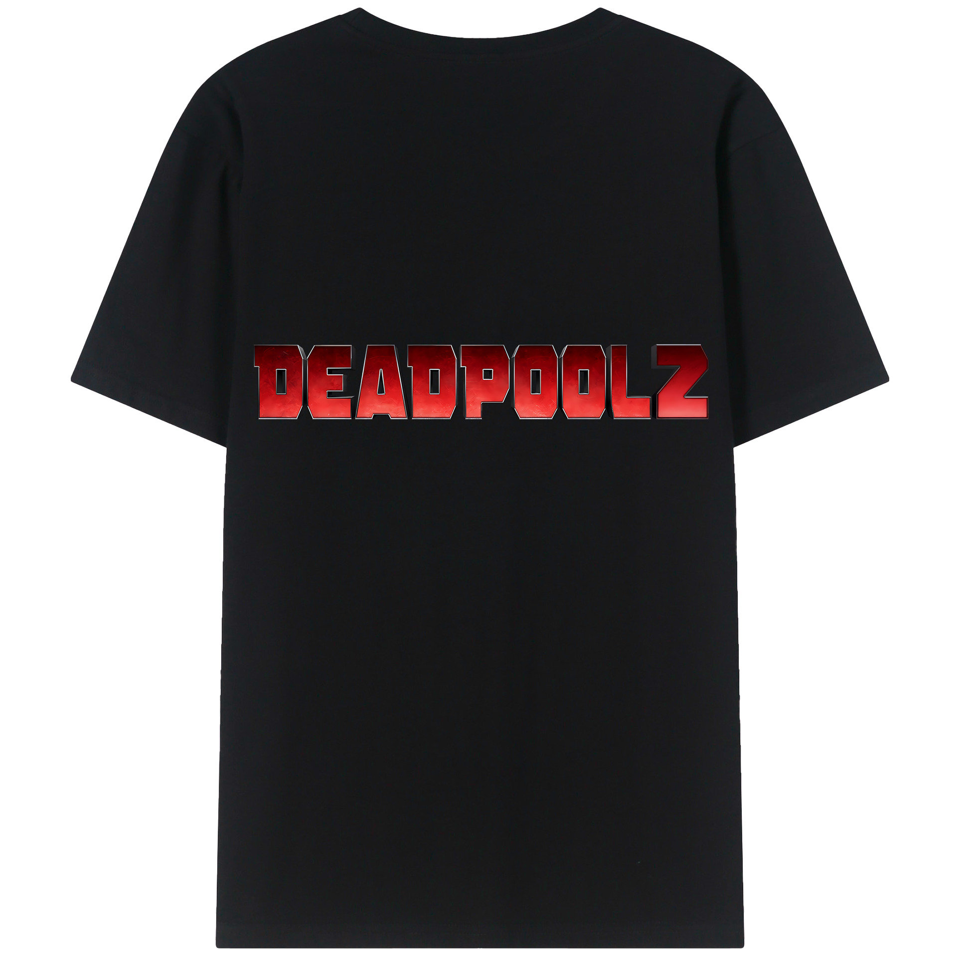 （画像用） Deadpool デッドプール 綿100％ メンズ半袖Tシャツ（バックプリント） 通気性