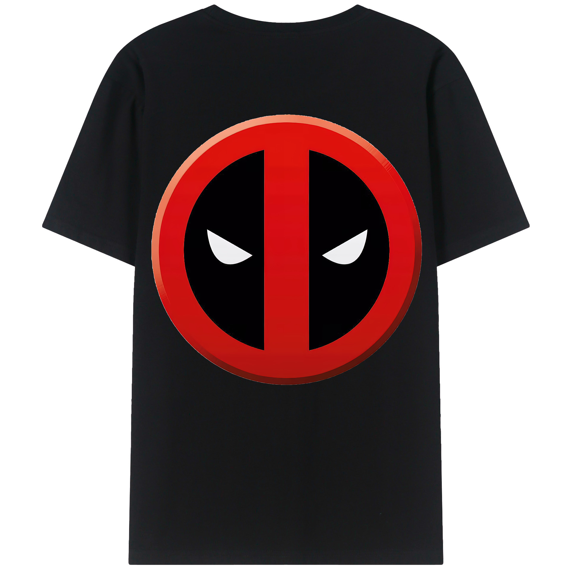 （画像用） Deadpool デッドプール 綿100％ メンズ半袖Tシャツ（バックプリント） 通気性