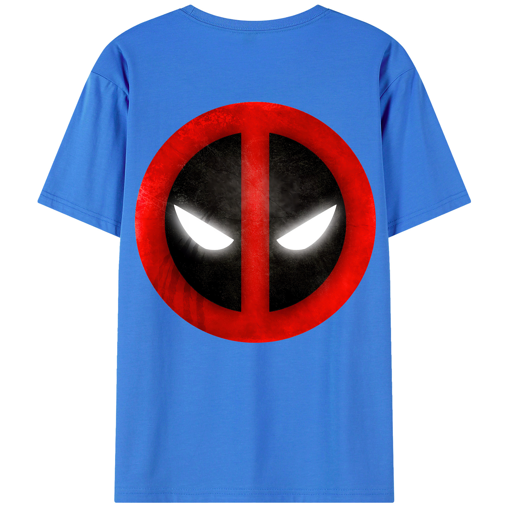（画像用） Deadpool デッドプール 綿100％ メンズ半袖Tシャツ（バックプリント） 通気性