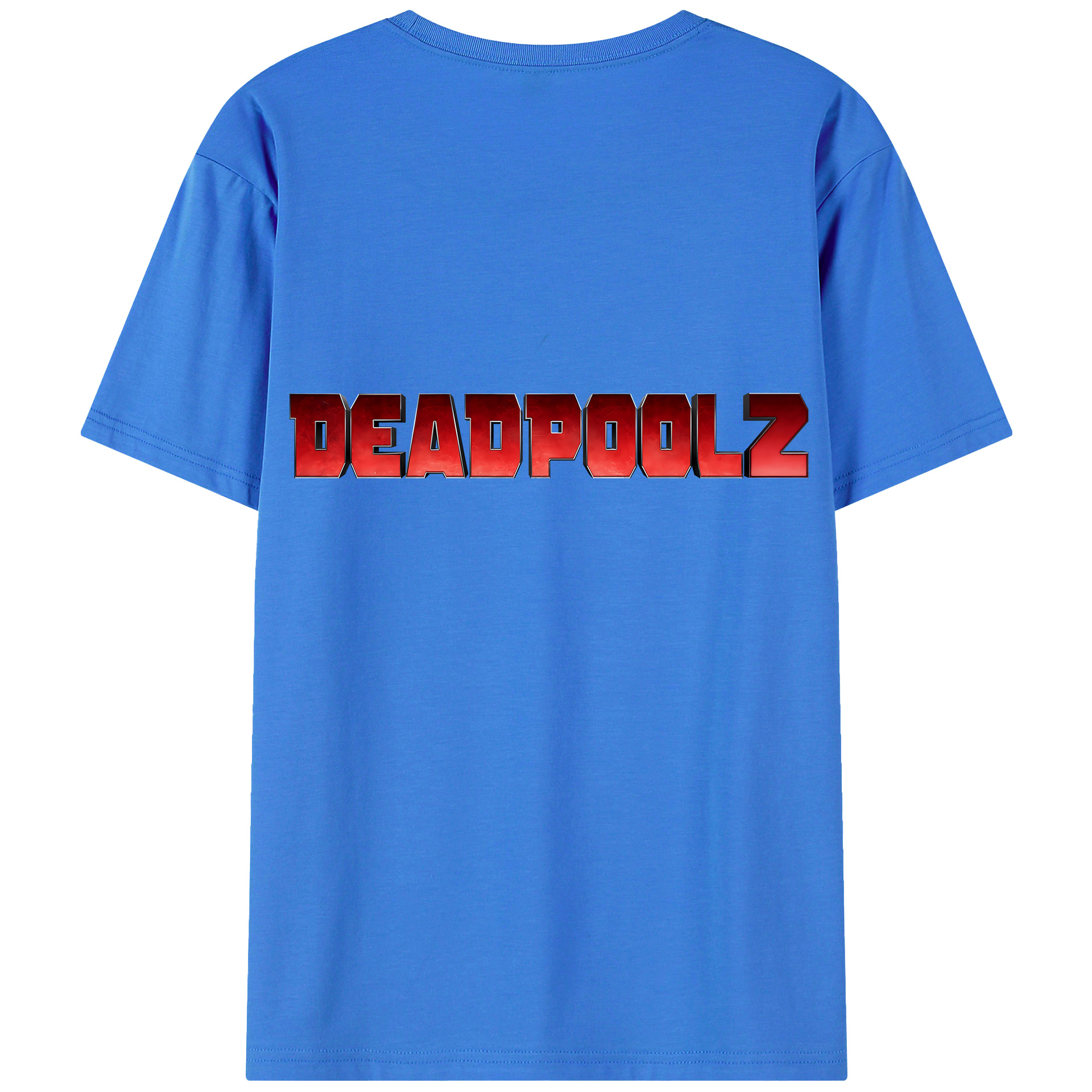 （画像用） Deadpool デッドプール 綿100％ メンズ半袖Tシャツ（バックプリント） 通気性