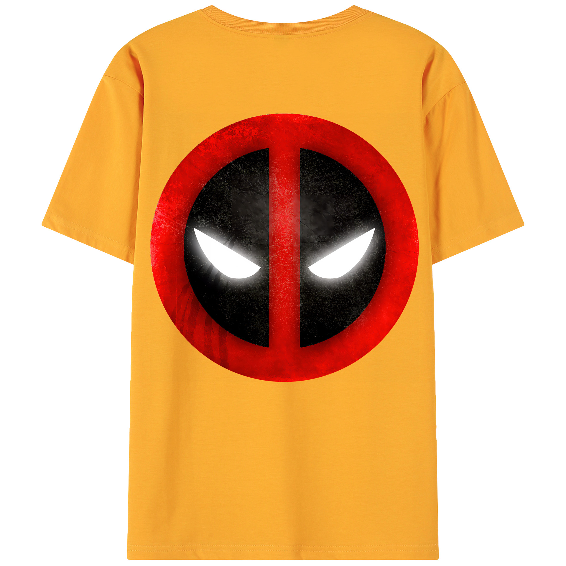 （画像用） Deadpool デッドプール 綿100％ メンズ半袖Tシャツ（バックプリント） 通気性