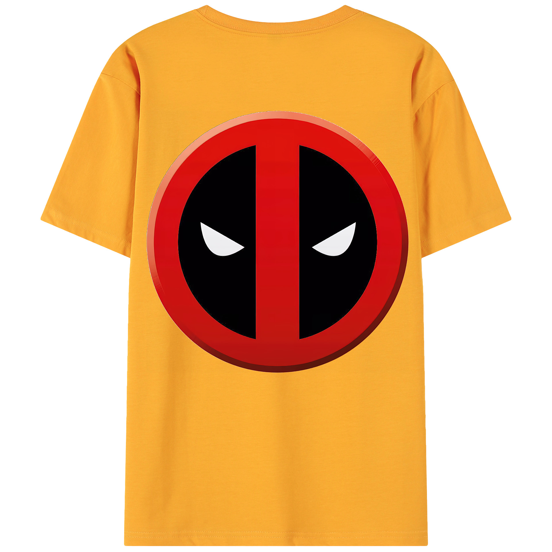 （画像用） Deadpool デッドプール 綿100％ メンズ半袖Tシャツ（バックプリント） 通気性