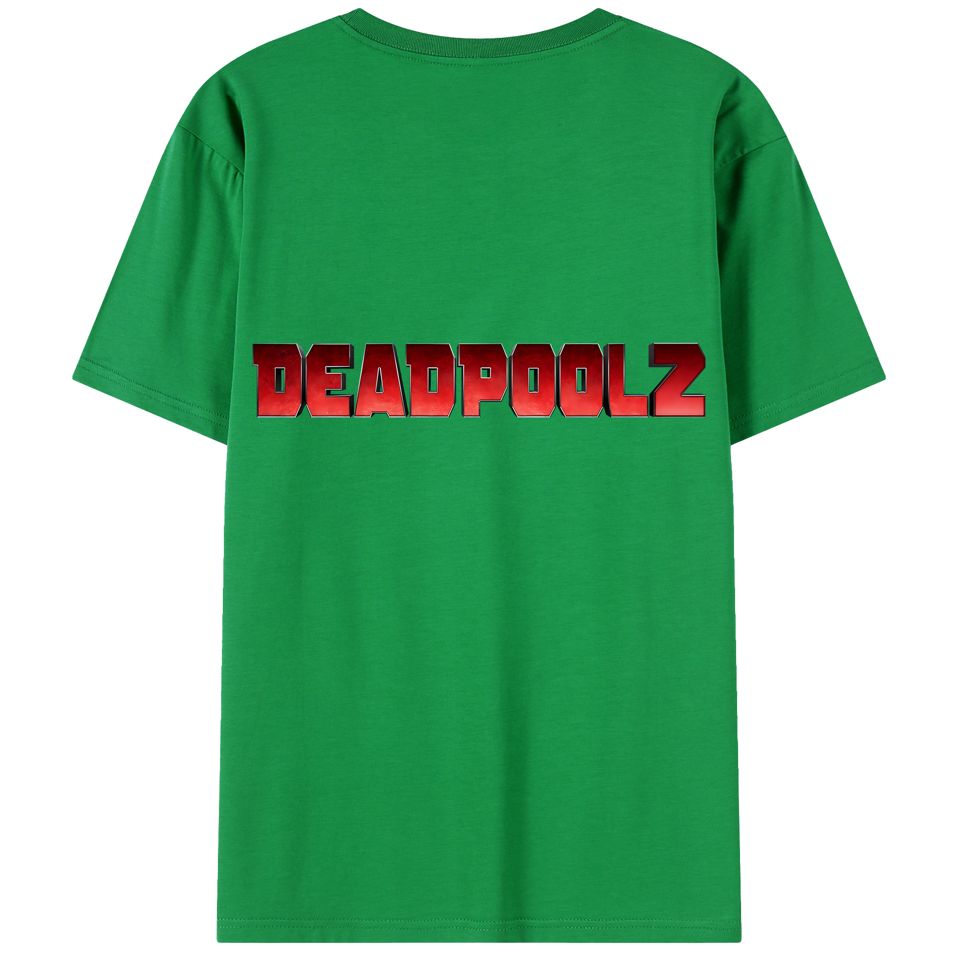 （画像用） Deadpool デッドプール 綿100％ メンズ半袖Tシャツ（バックプリント） 通気性