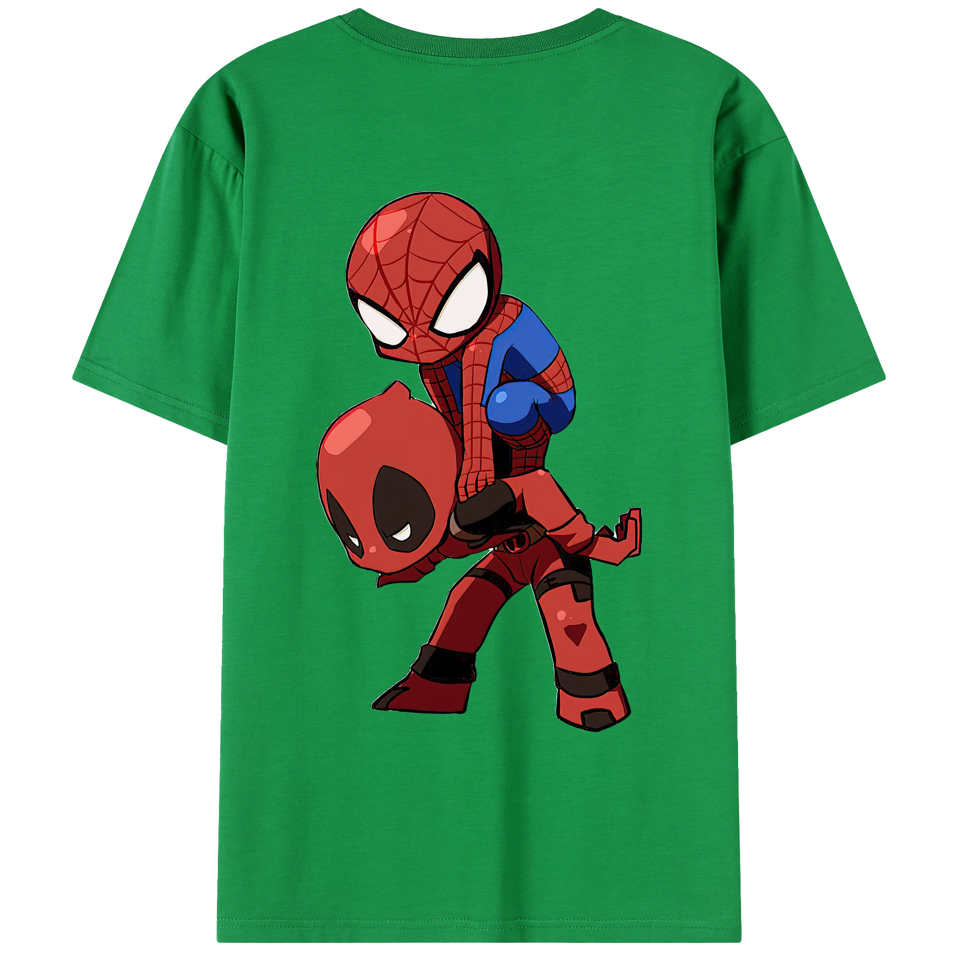 （画像用） Deadpool デッドプール 綿100％ メンズ半袖Tシャツ（バックプリント） 通気性