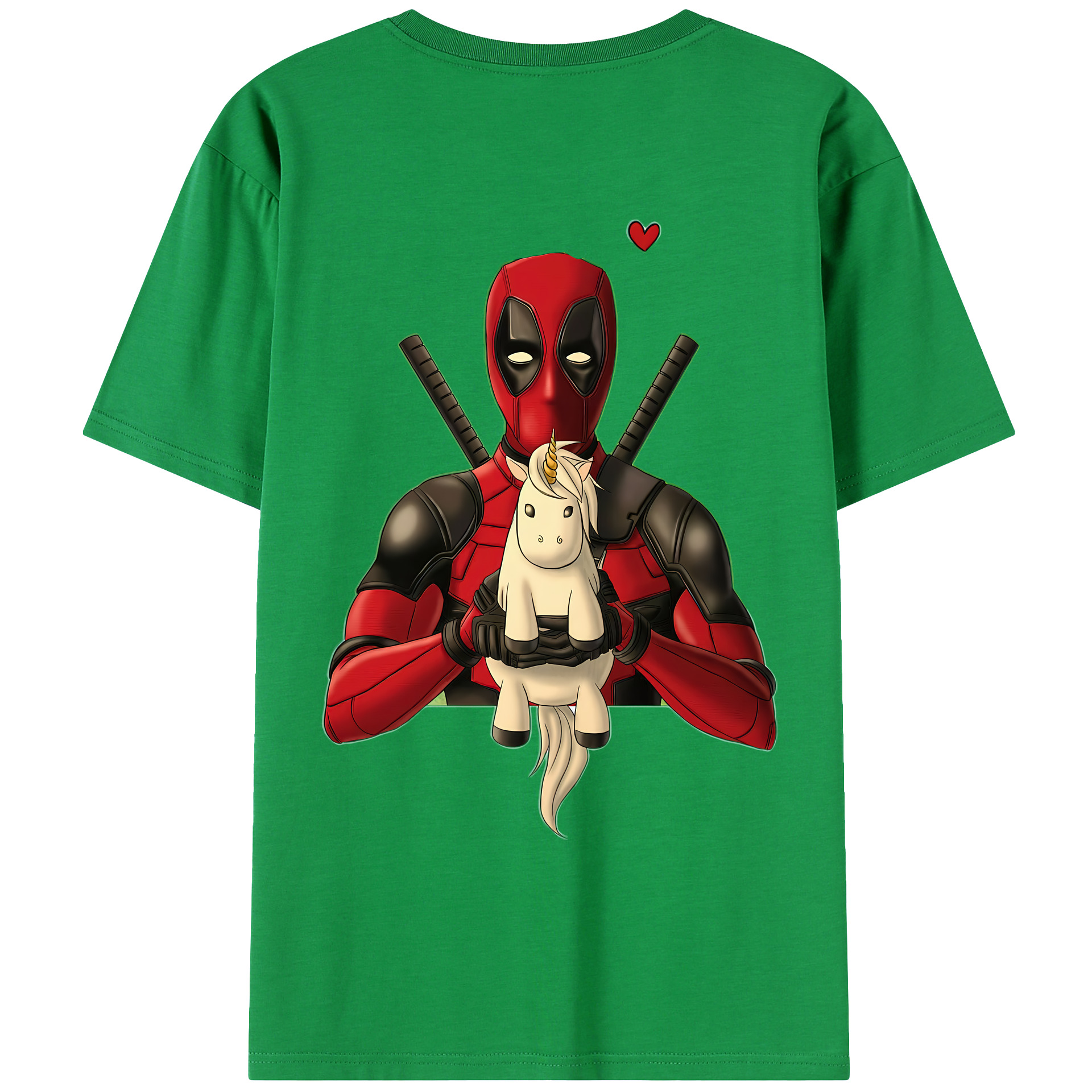 （画像用） Deadpool デッドプール 綿100％ メンズ半袖Tシャツ（バックプリント） 通気性