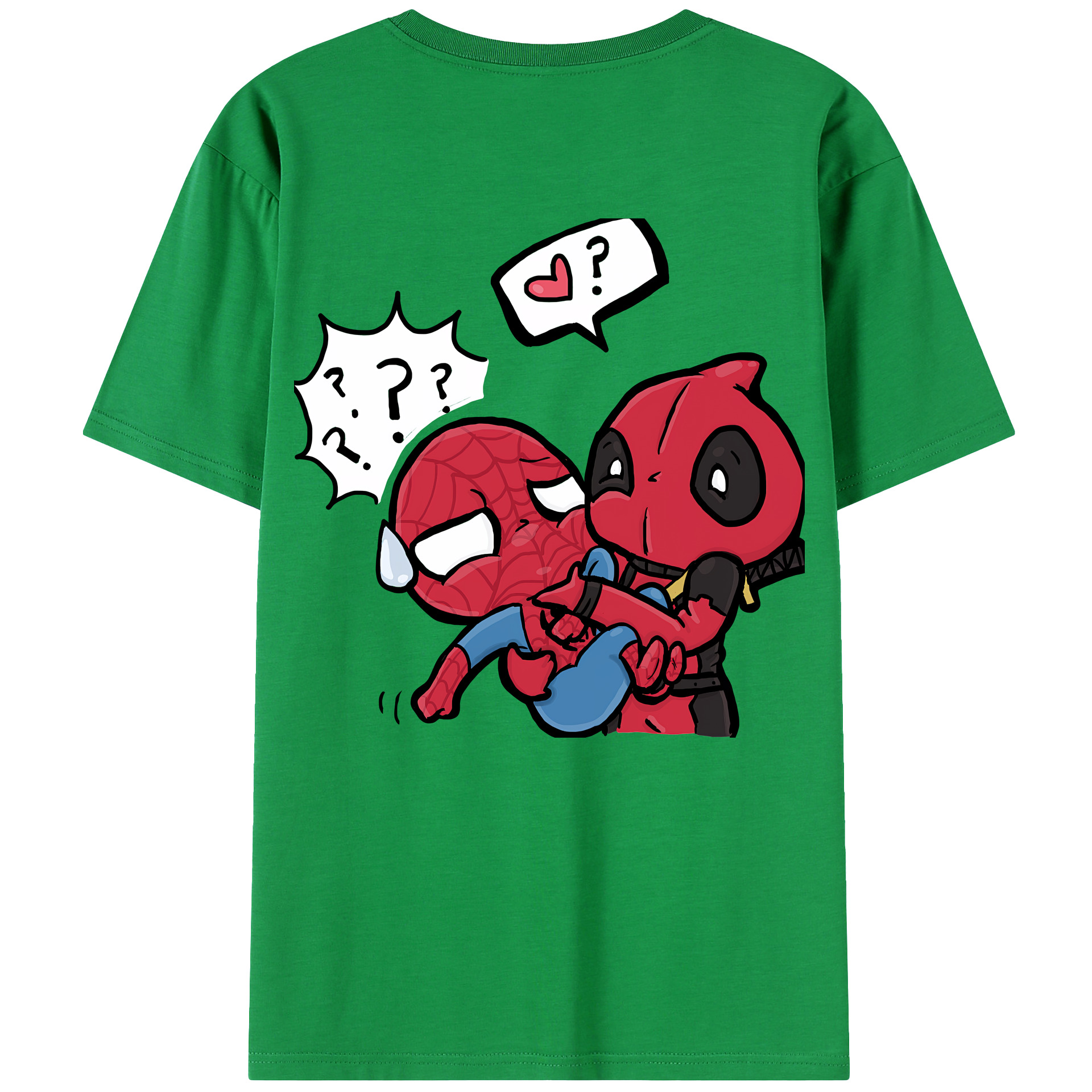 （画像用） Deadpool デッドプール 綿100％ メンズ半袖Tシャツ（バックプリント） 通気性