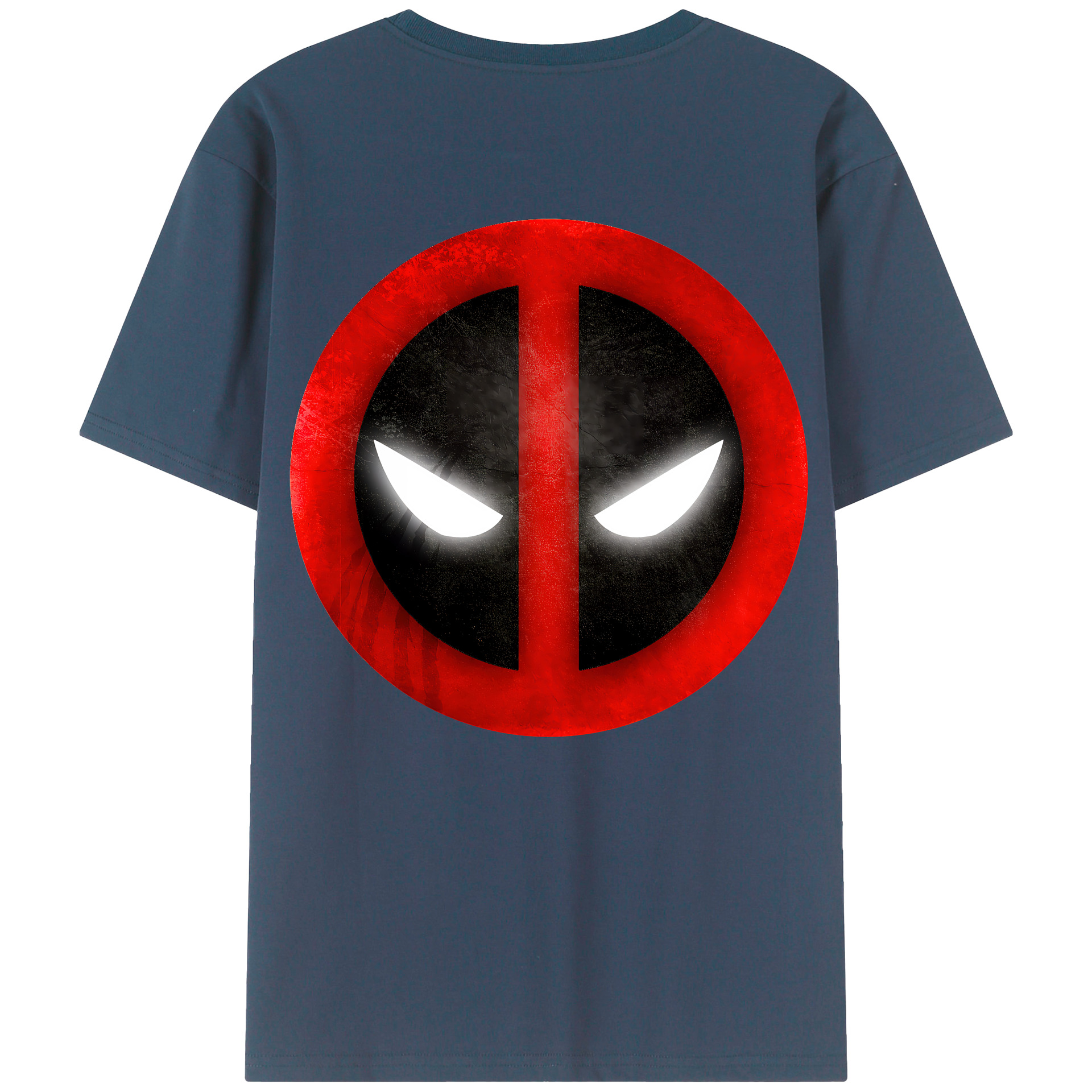 （画像用） Deadpool デッドプール 綿100％ メンズ半袖Tシャツ（バックプリント） 通気性