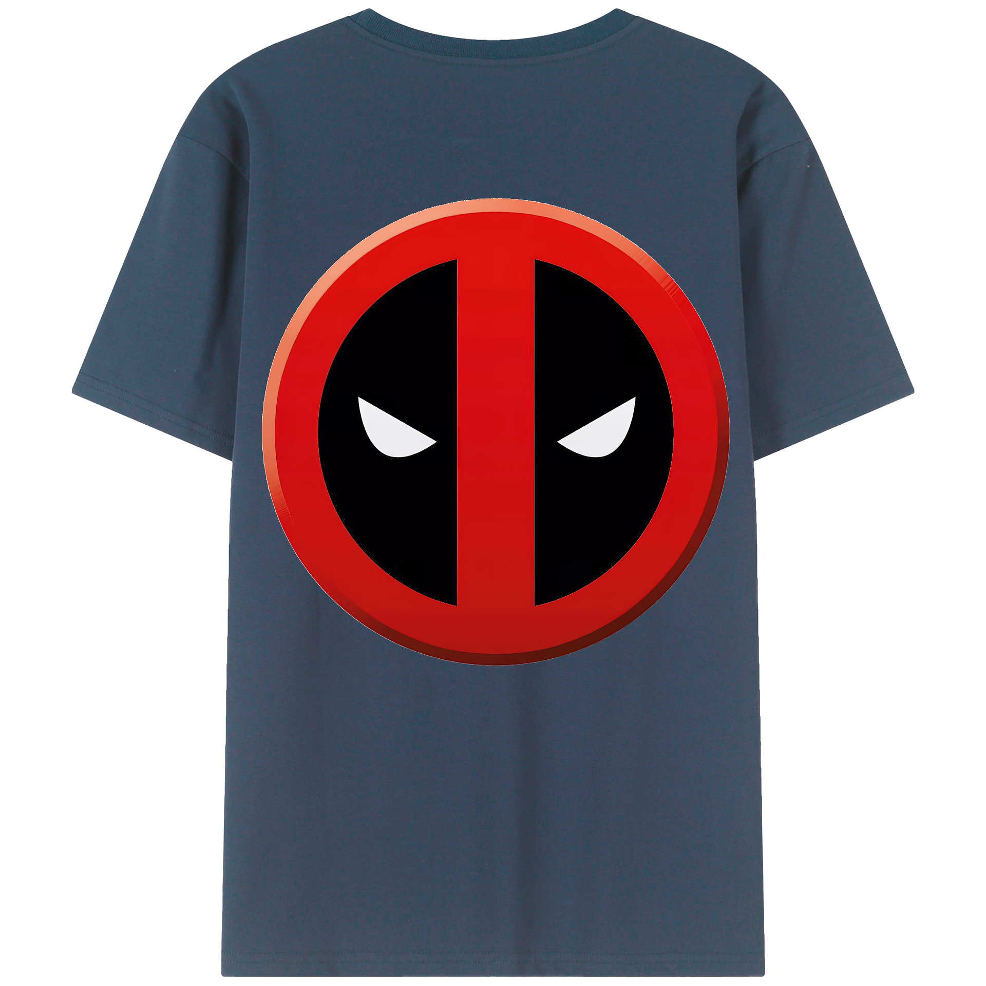 （画像用） Deadpool デッドプール 綿100％ メンズ半袖Tシャツ（バックプリント） 通気性