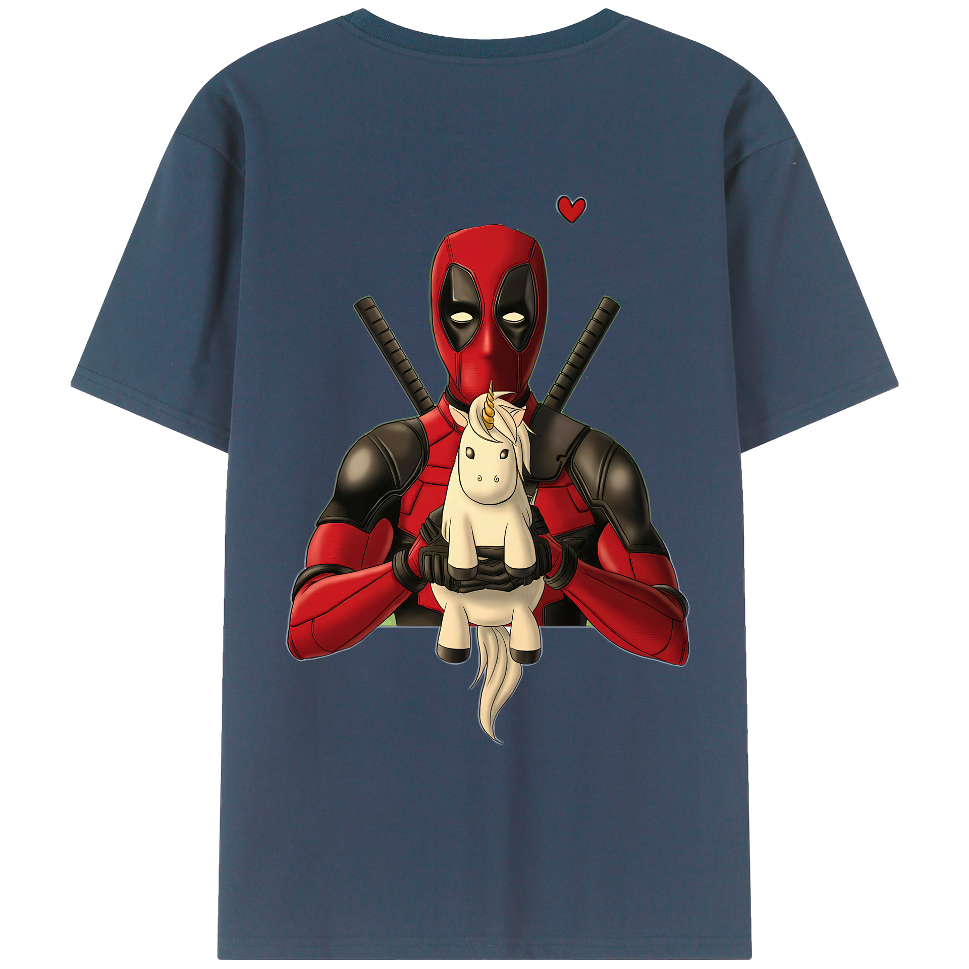 （画像用） Deadpool デッドプール 綿100％ メンズ半袖Tシャツ（バックプリント） 通気性