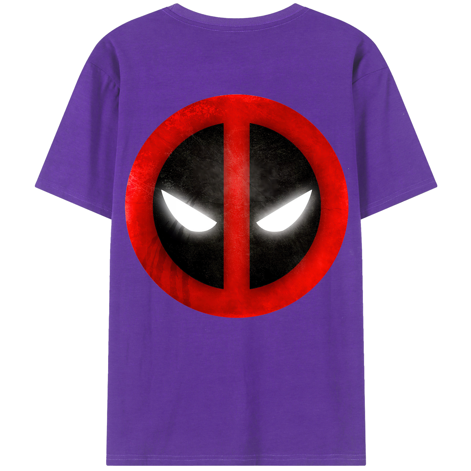 （画像用） Deadpool デッドプール 綿100％ メンズ半袖Tシャツ（バックプリント） 通気性