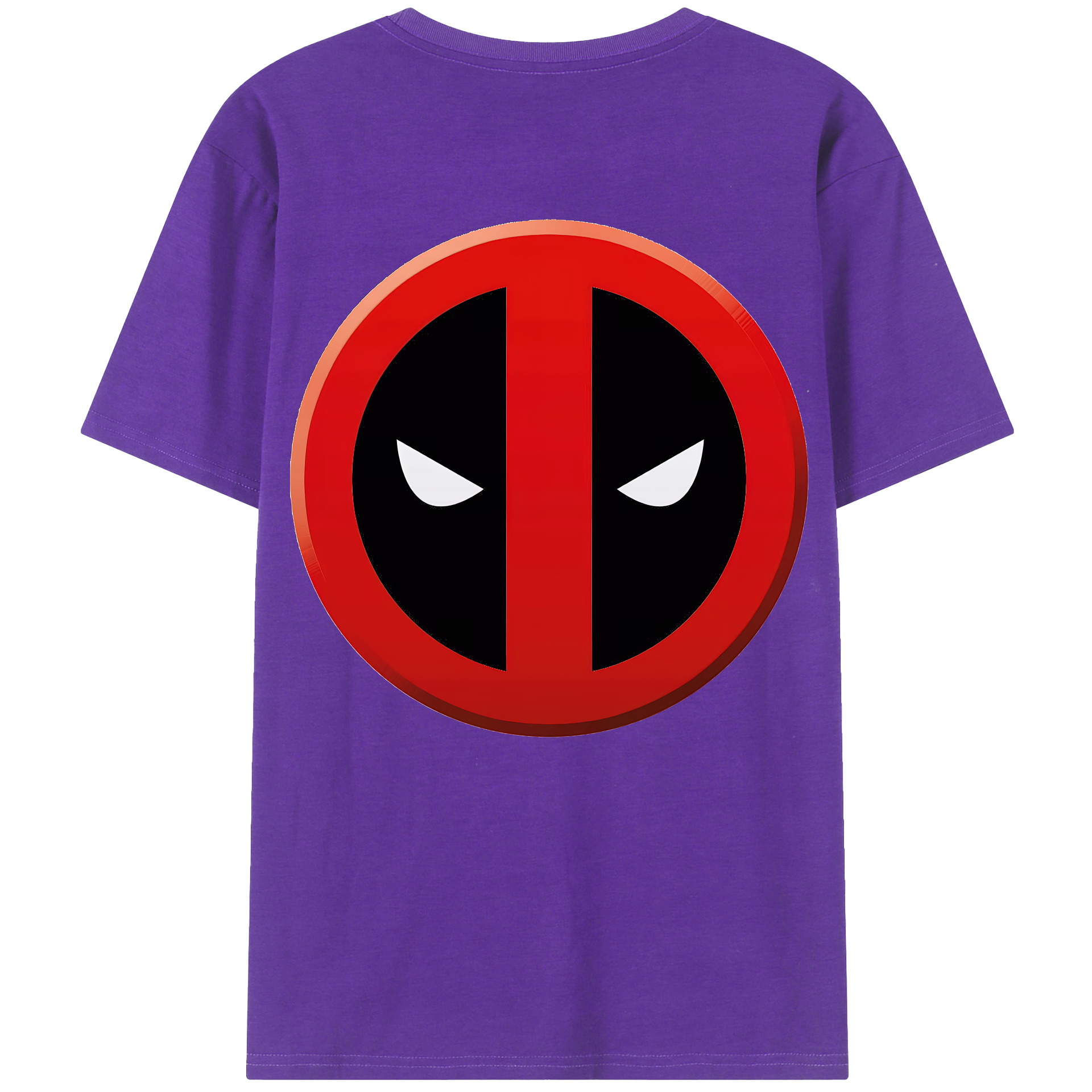 （画像用） Deadpool デッドプール 綿100％ メンズ半袖Tシャツ（バックプリント） 通気性