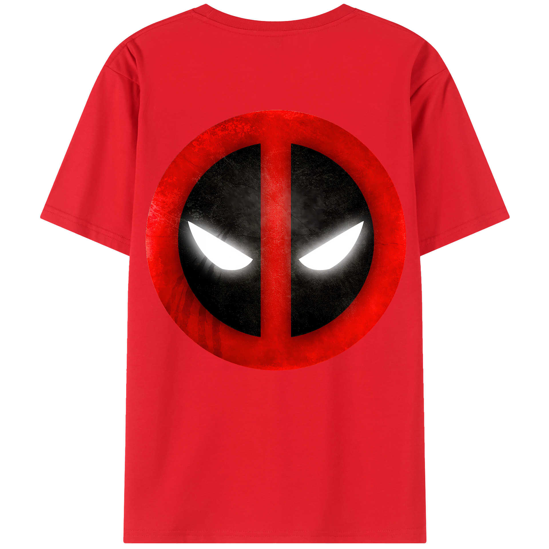 （画像用） Deadpool デッドプール 綿100％ メンズ半袖Tシャツ（バックプリント） 通気性