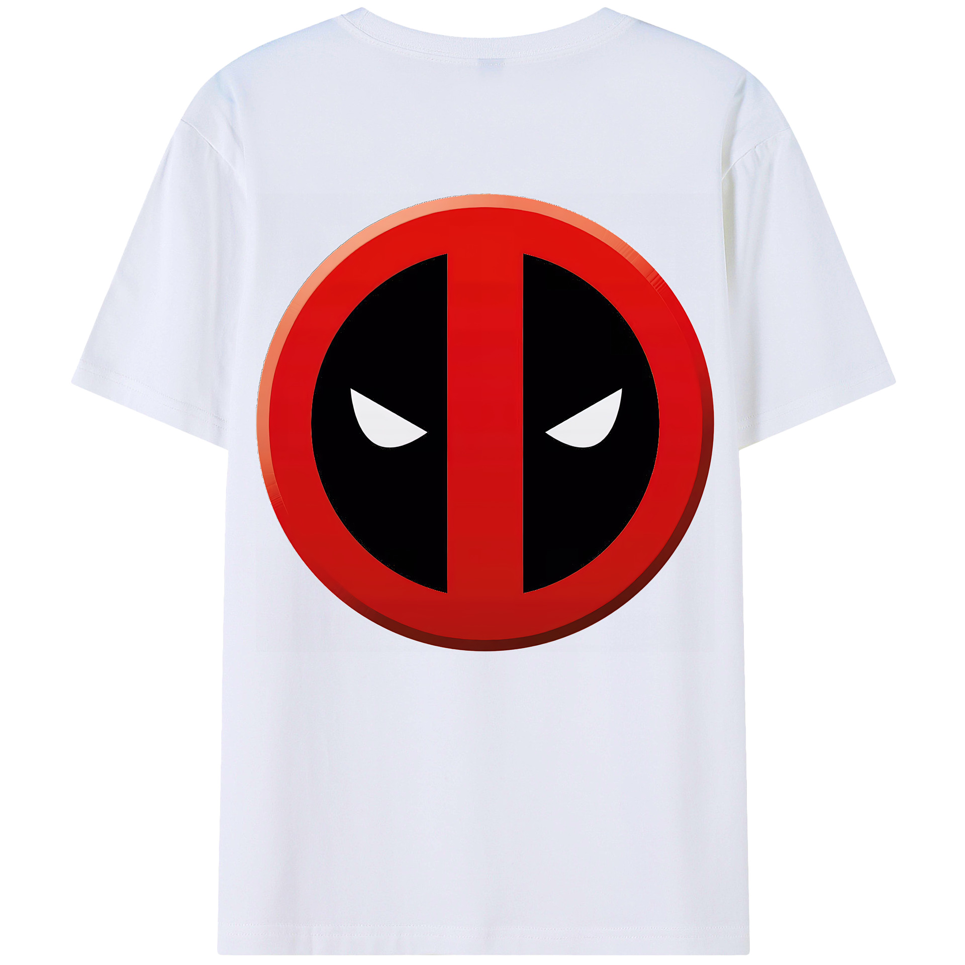 （画像用） Deadpool デッドプール 綿100％ メンズ半袖Tシャツ（バックプリント） 通気性