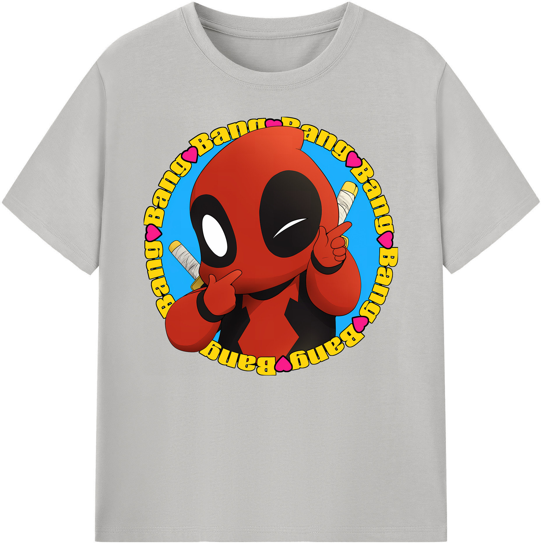 （画像用） Deadpool デッドプール 綿100％ メンズ半袖Tシャツ｜肌触りやわらか＆通気性