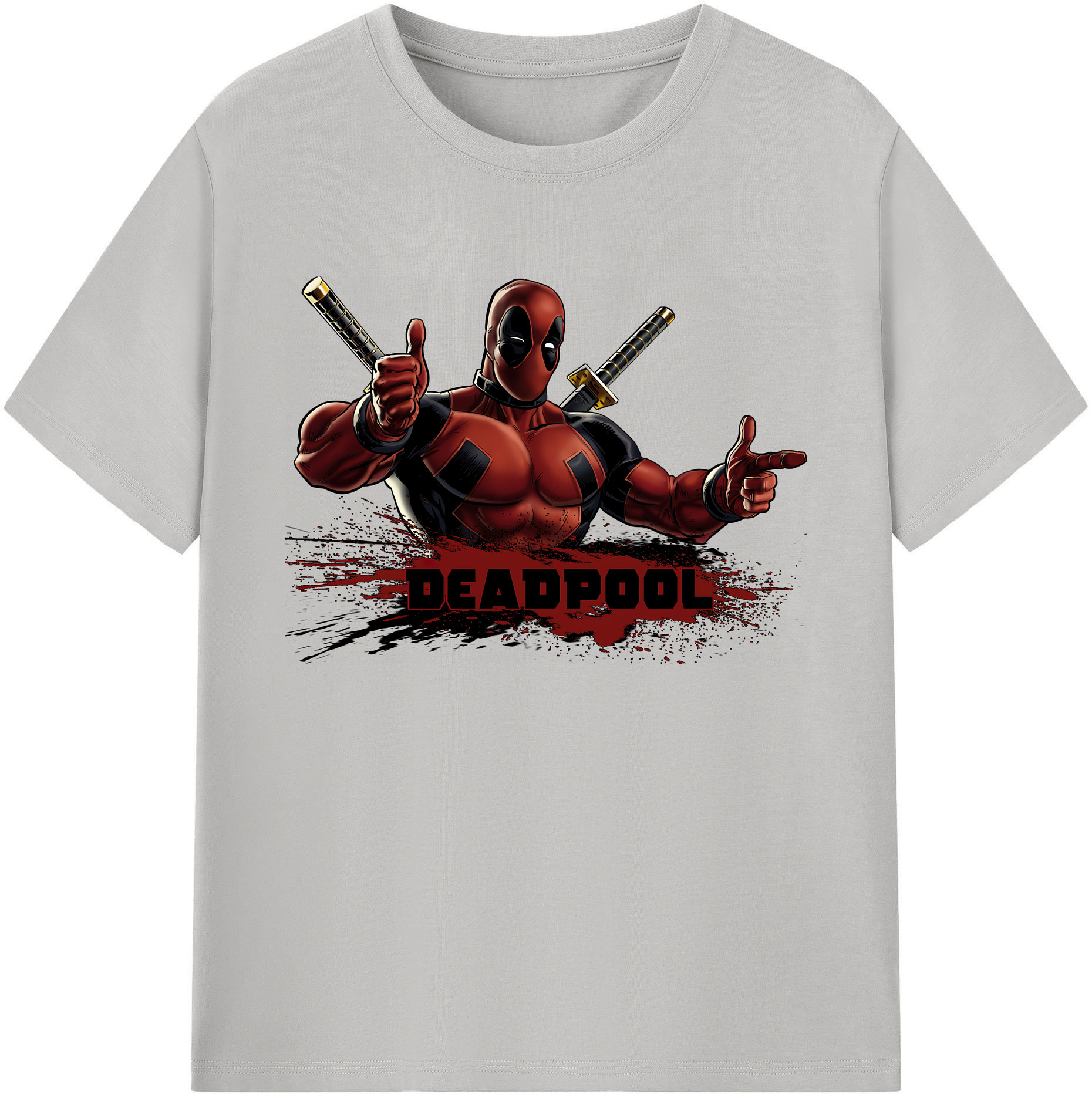 （画像用） Deadpool デッドプール 綿100％ メンズ半袖Tシャツ｜肌触りやわらか＆通気性
