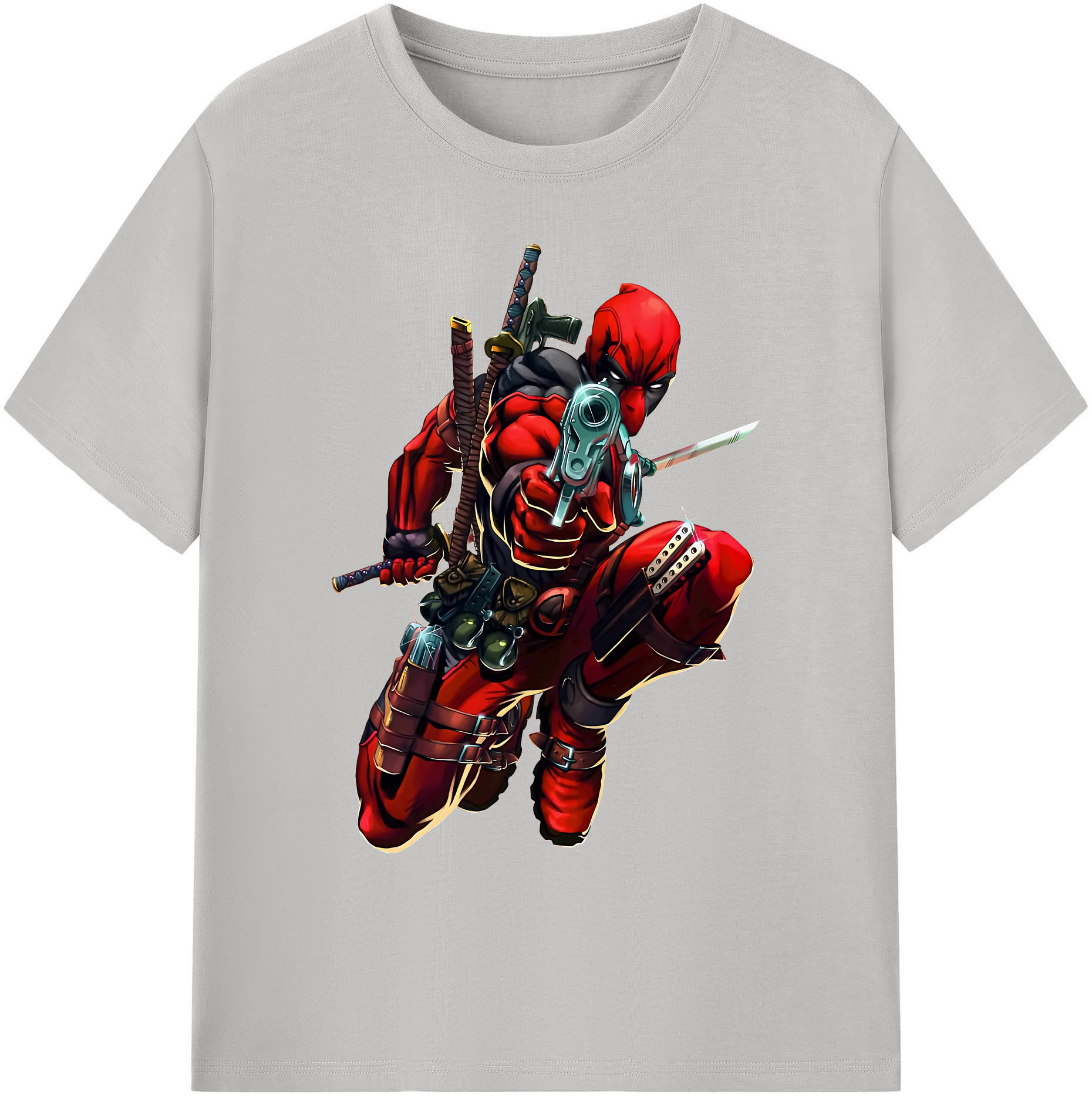 （画像用） Deadpool デッドプール 綿100％ メンズ半袖Tシャツ｜肌触りやわらか＆通気性