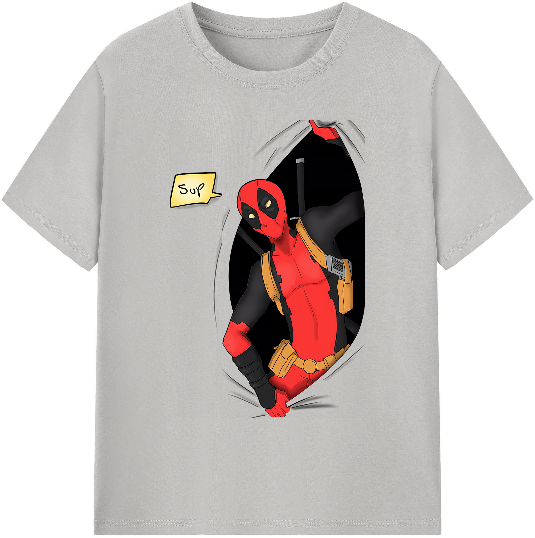 （画像用） Deadpool デッドプール 綿100％ メンズ半袖Tシャツ｜肌触りやわらか＆通気性