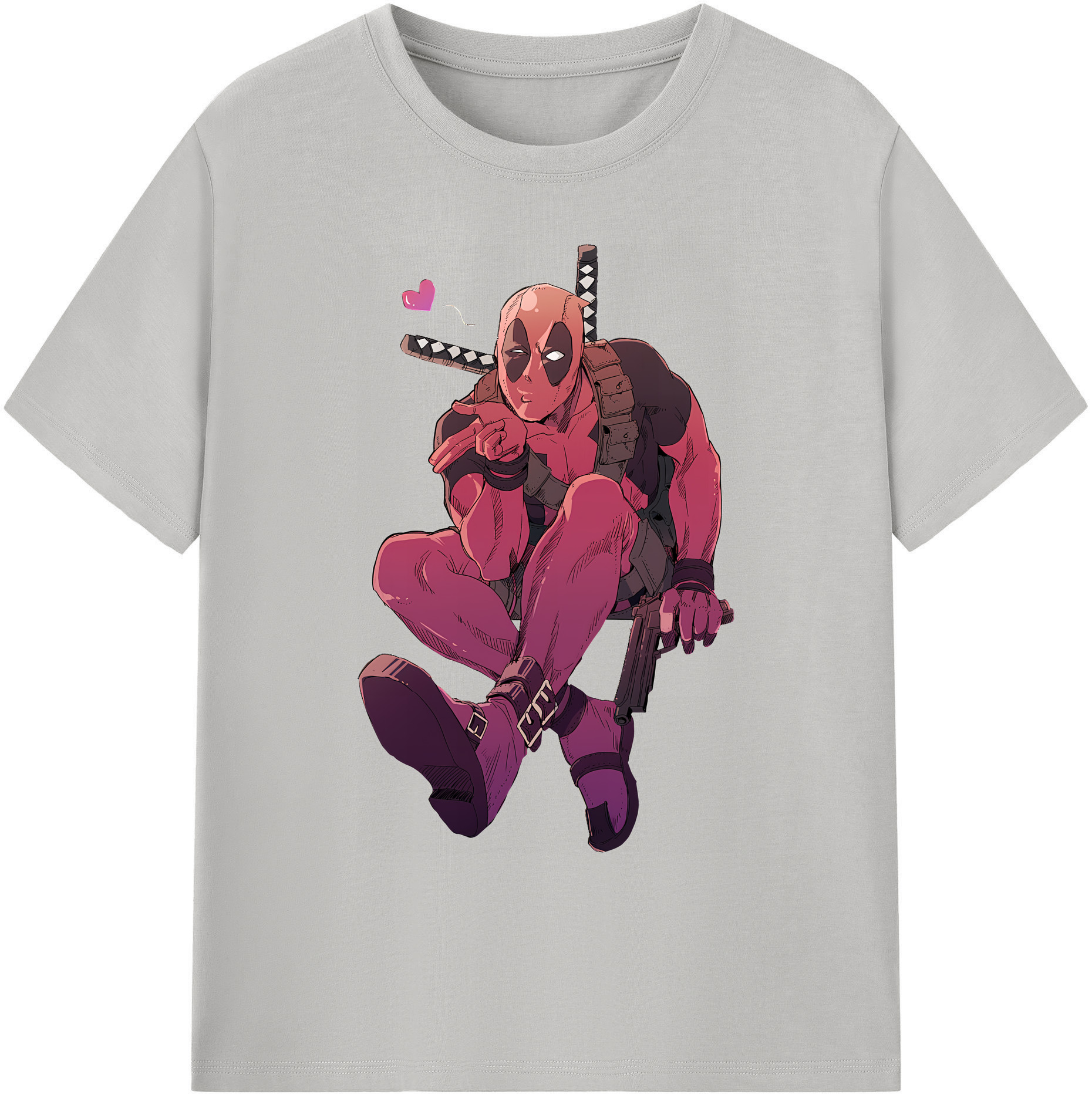 （画像用） Deadpool デッドプール 綿100％ メンズ半袖Tシャツ｜肌触りやわらか＆通気性