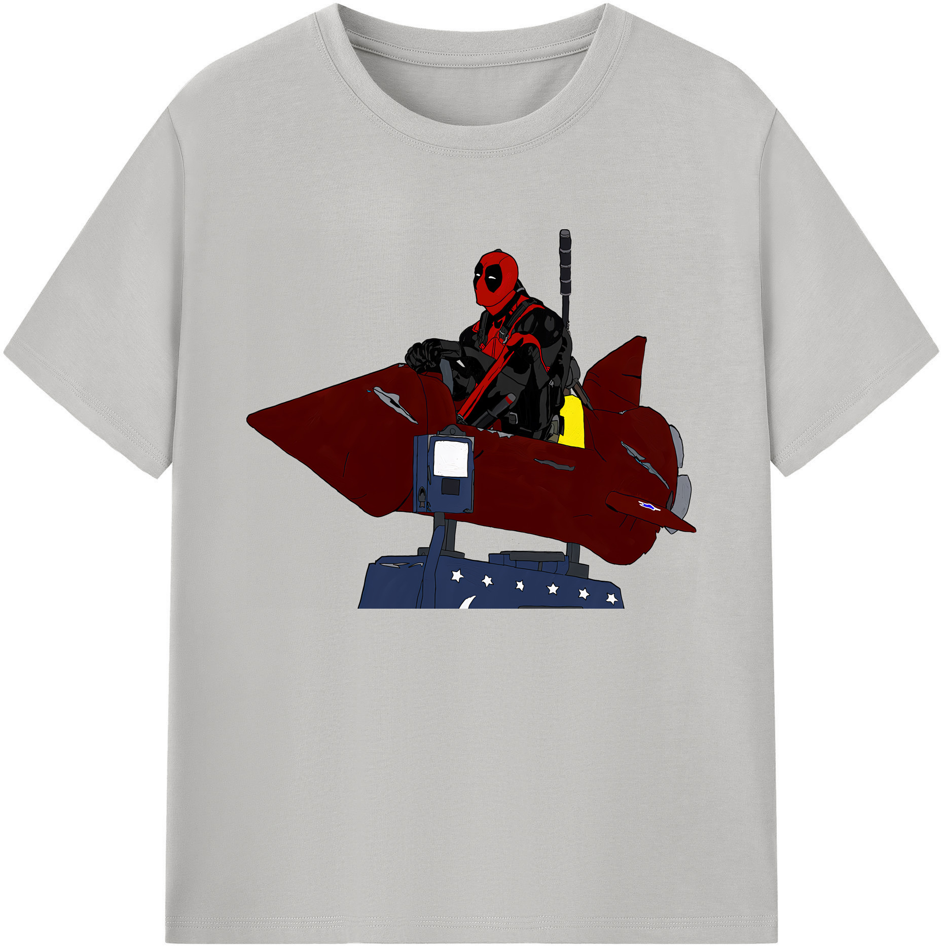 （画像用） Deadpool デッドプール 綿100％ メンズ半袖Tシャツ｜肌触りやわらか＆通気性