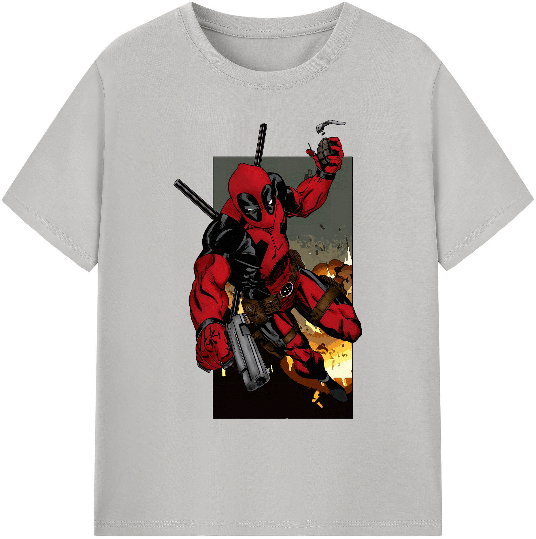 （画像用） Deadpool デッドプール 綿100％ メンズ半袖Tシャツ｜肌触りやわらか＆通気性