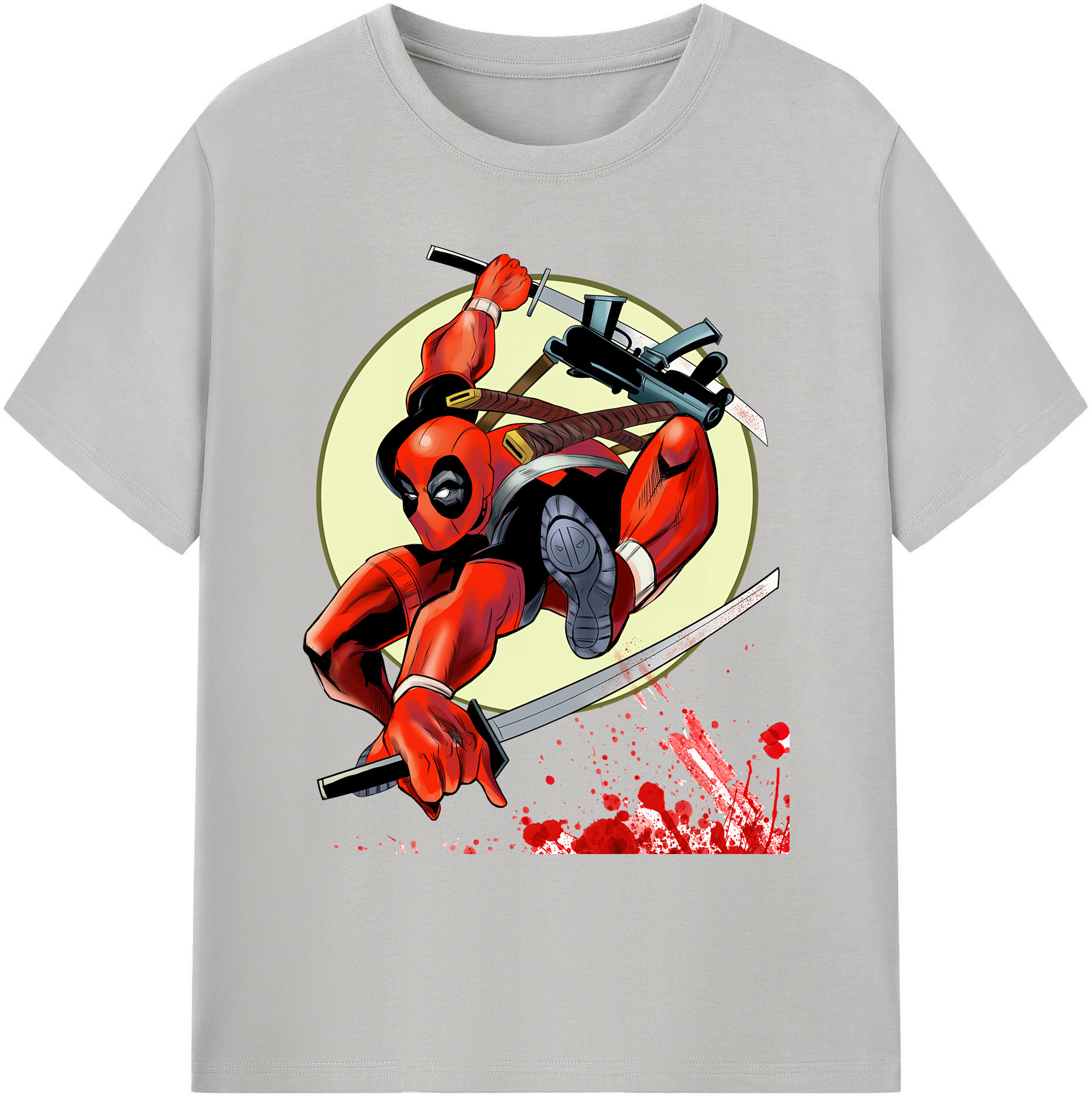 （画像用） Deadpool デッドプール 綿100％ メンズ半袖Tシャツ｜肌触りやわらか＆通気性