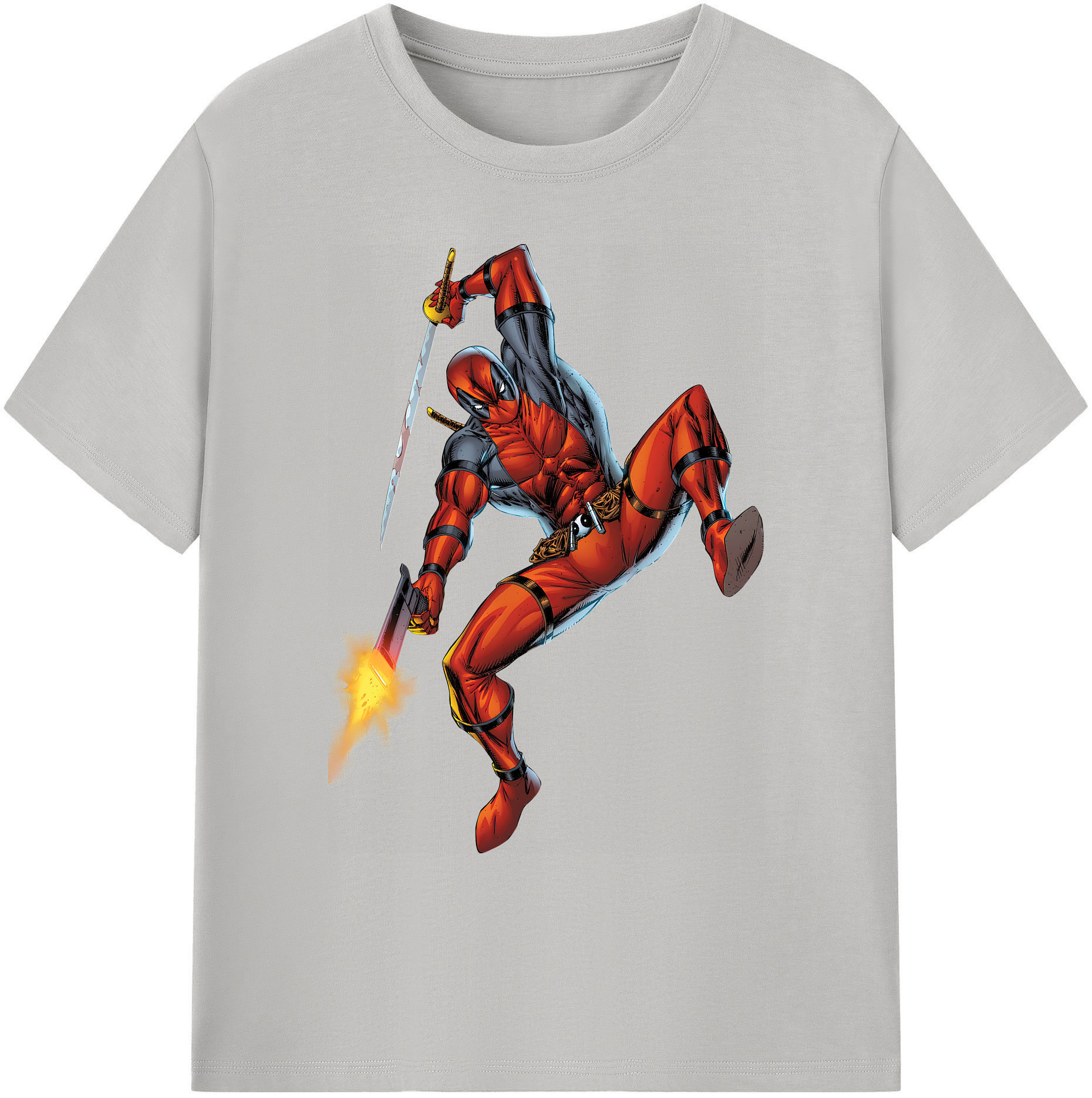 （画像用） Deadpool デッドプール 綿100％ メンズ半袖Tシャツ｜肌触りやわらか＆通気性
