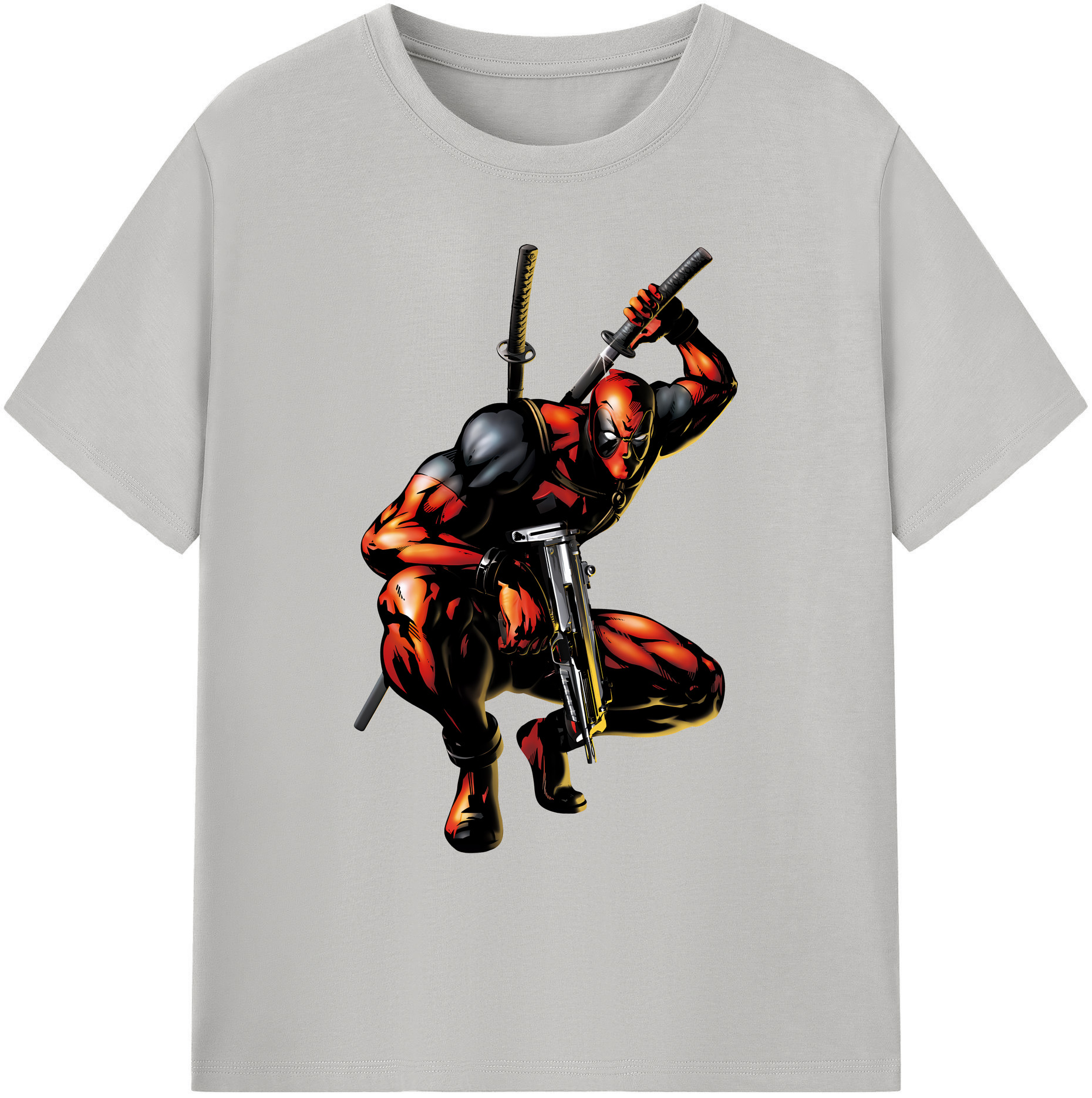（画像用） Deadpool デッドプール 綿100％ メンズ半袖Tシャツ｜肌触りやわらか＆通気性