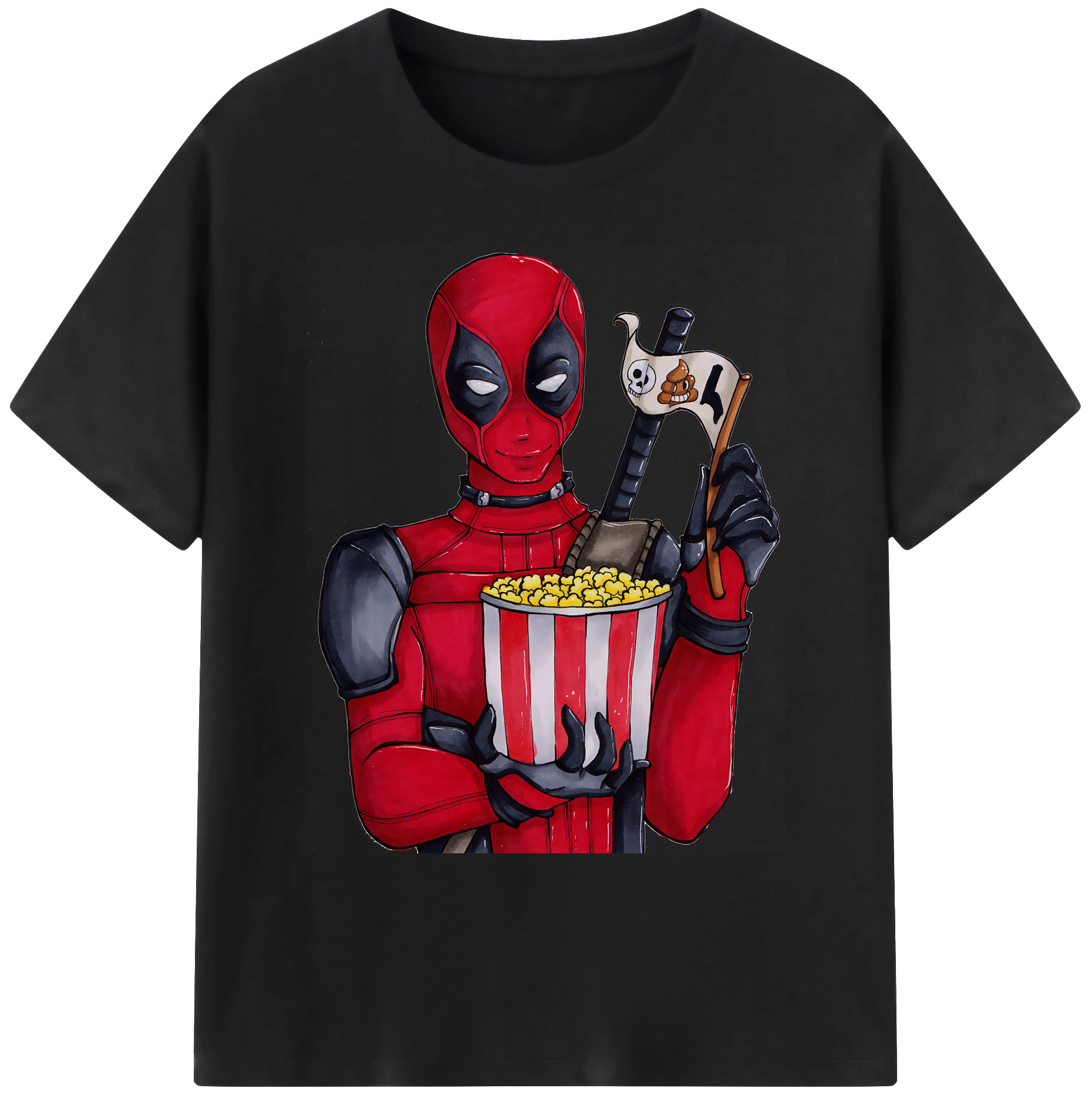 （画像用） Deadpool デッドプール 綿100％ メンズ半袖Tシャツ｜肌触りやわらか＆通気性