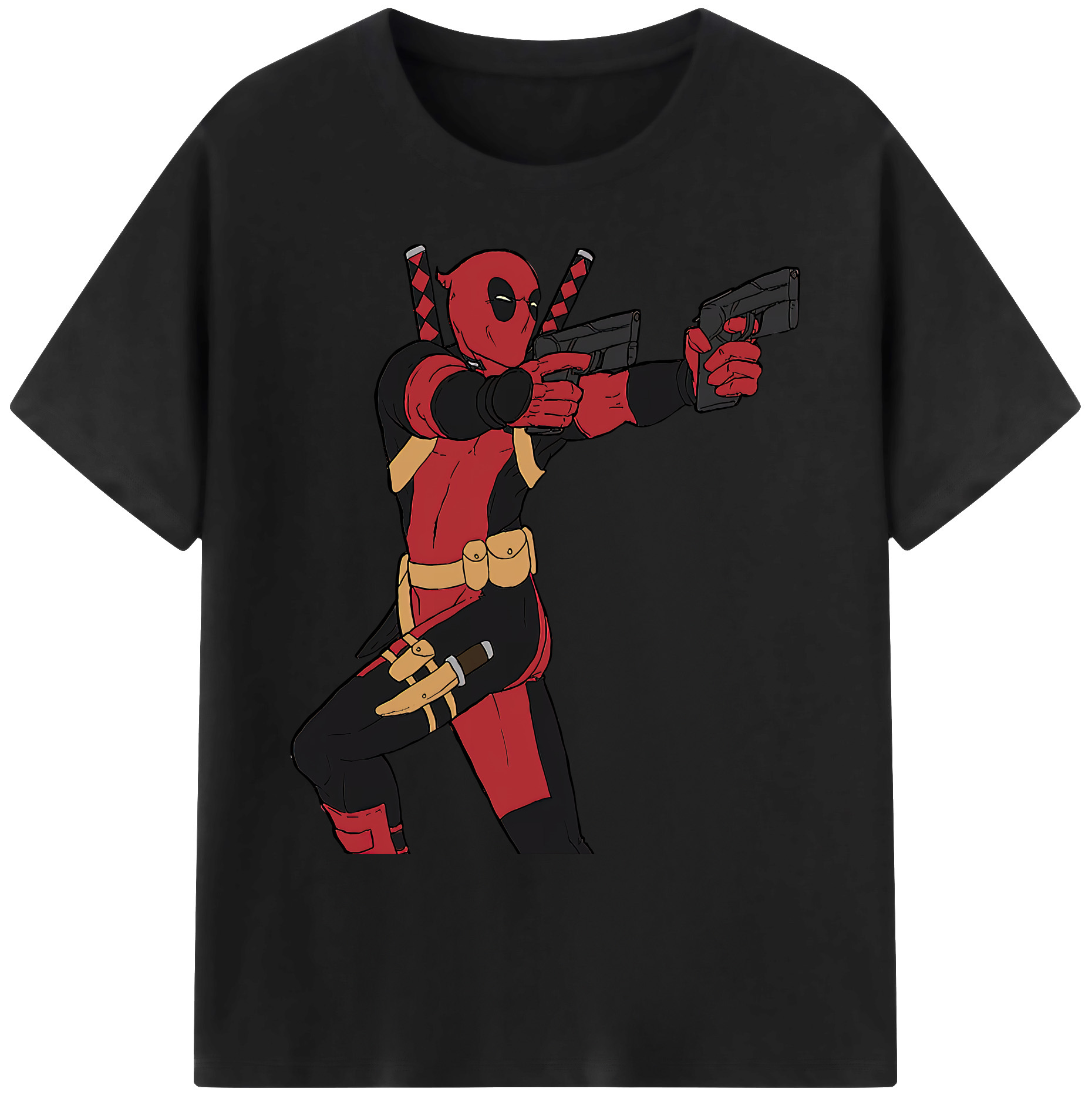 （画像用） Deadpool デッドプール 綿100％ メンズ半袖Tシャツ｜肌触りやわらか＆通気性
