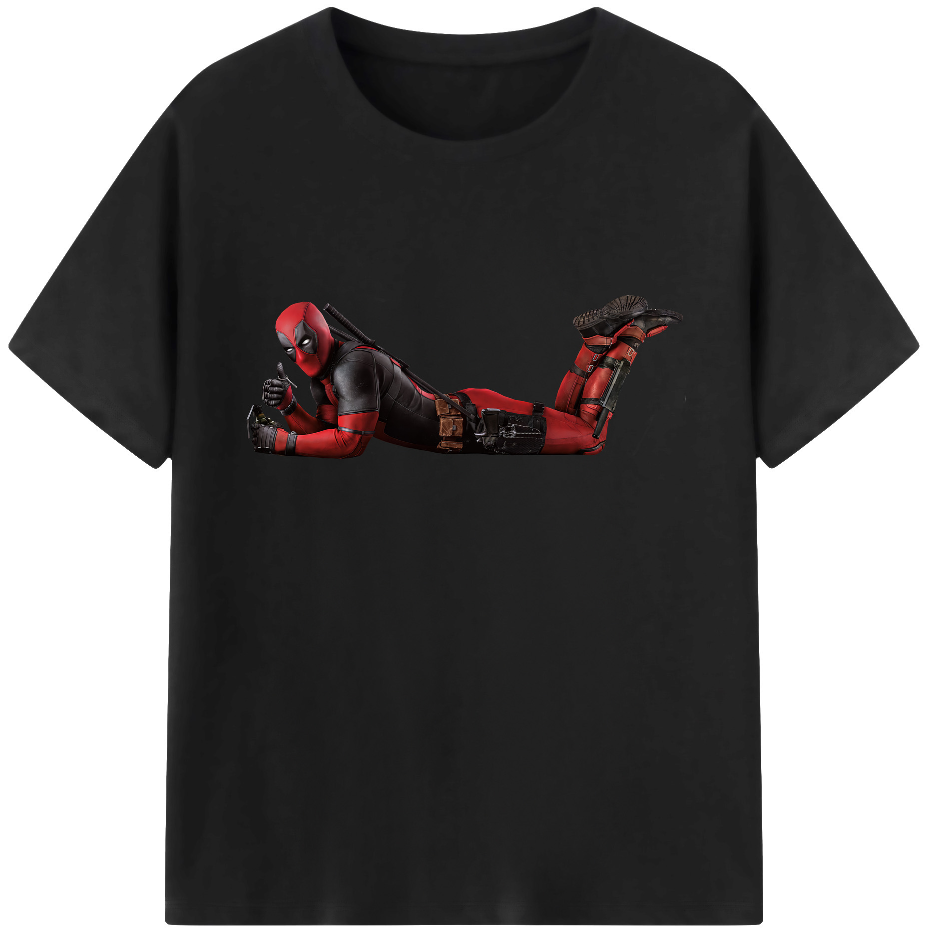（画像用） Deadpool デッドプール 綿100％ メンズ半袖Tシャツ｜肌触りやわらか＆通気性
