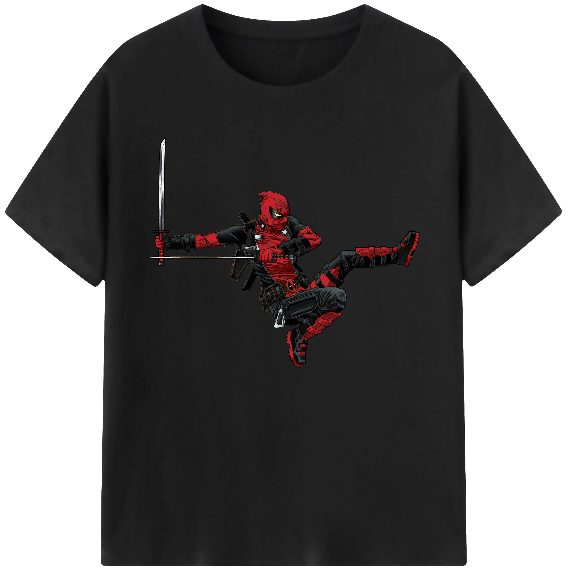（画像用） Deadpool デッドプール 綿100％ メンズ半袖Tシャツ｜肌触りやわらか＆通気性