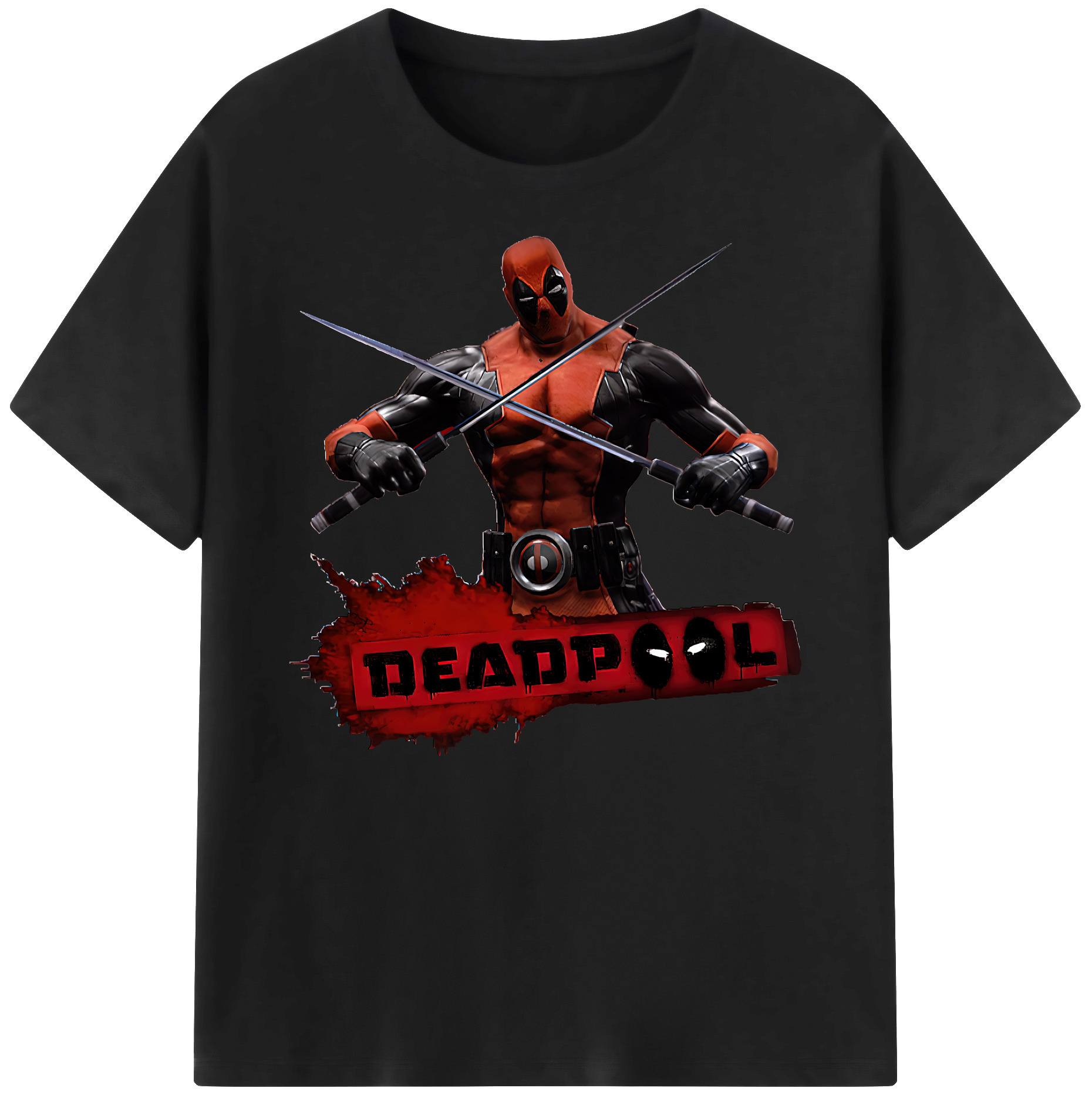 （画像用） Deadpool デッドプール 綿100％ メンズ半袖Tシャツ｜肌触りやわらか＆通気性
