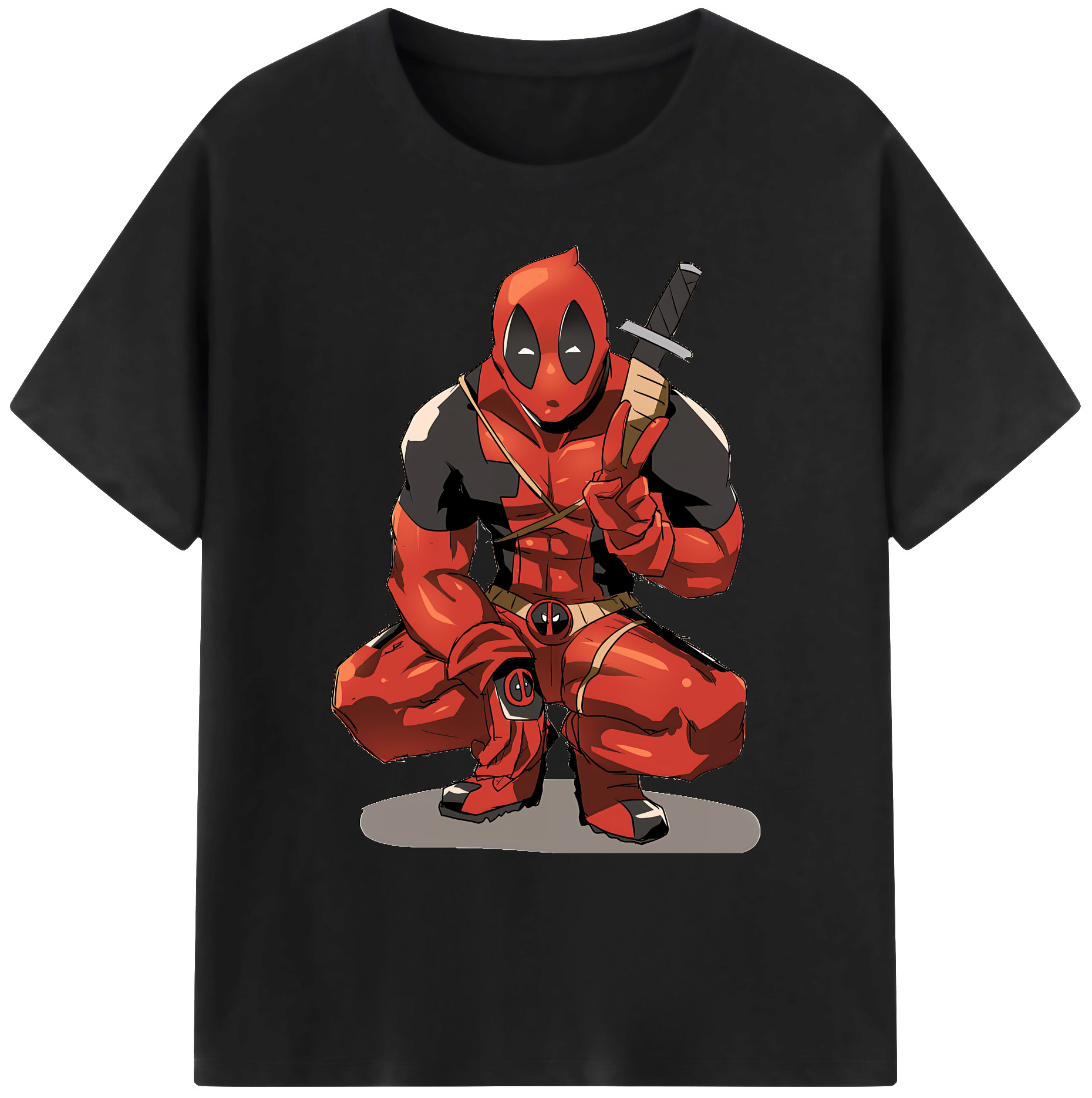 （画像用） Deadpool デッドプール 綿100％ メンズ半袖Tシャツ｜肌触りやわらか＆通気性