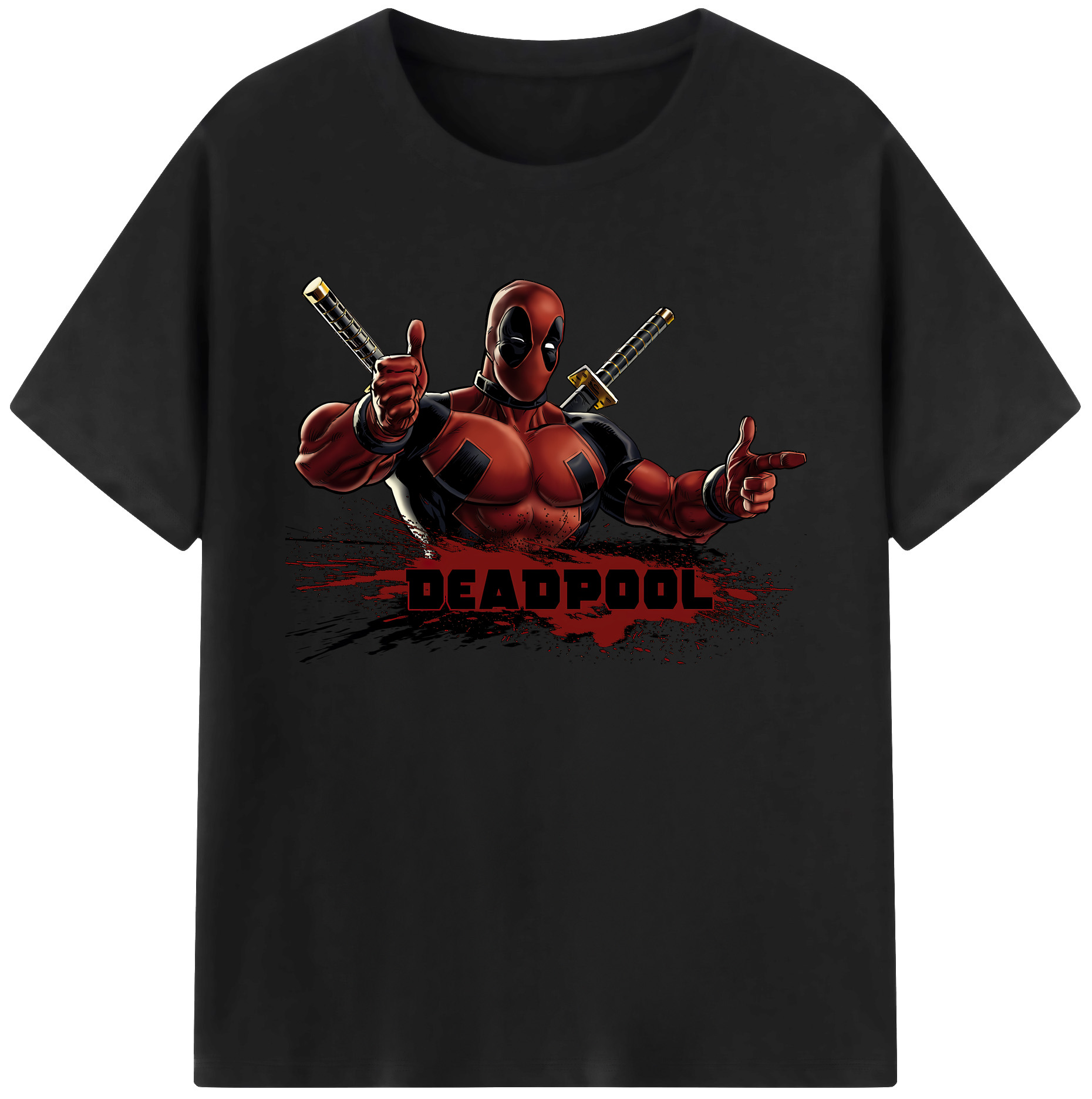 （画像用） Deadpool デッドプール 綿100％ メンズ半袖Tシャツ｜肌触りやわらか＆通気性