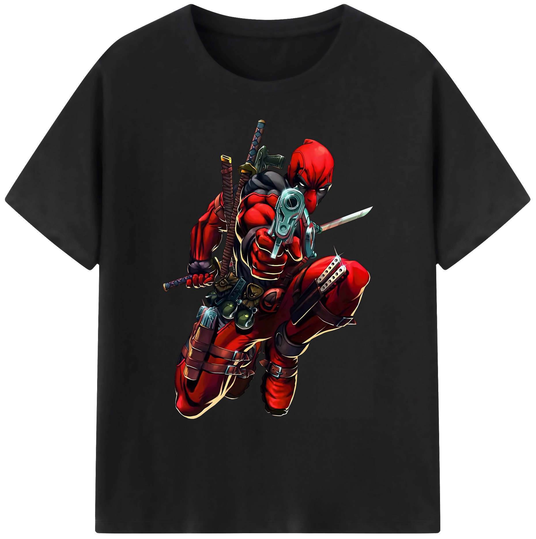 （画像用） Deadpool デッドプール 綿100％ メンズ半袖Tシャツ｜肌触りやわらか＆通気性