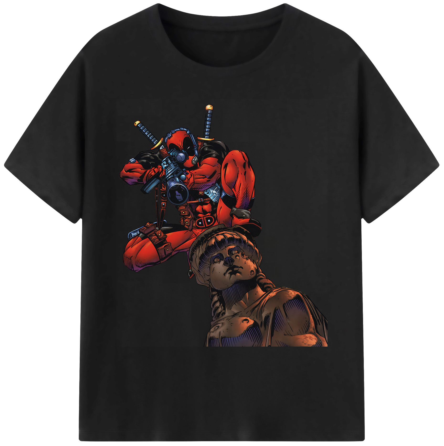 （画像用） Deadpool デッドプール 綿100％ メンズ半袖Tシャツ｜肌触りやわらか＆通気性
