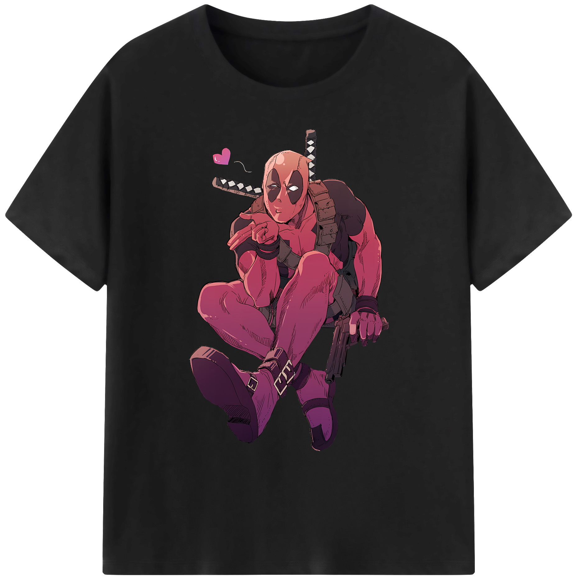（画像用） Deadpool デッドプール 綿100％ メンズ半袖Tシャツ｜肌触りやわらか＆通気性