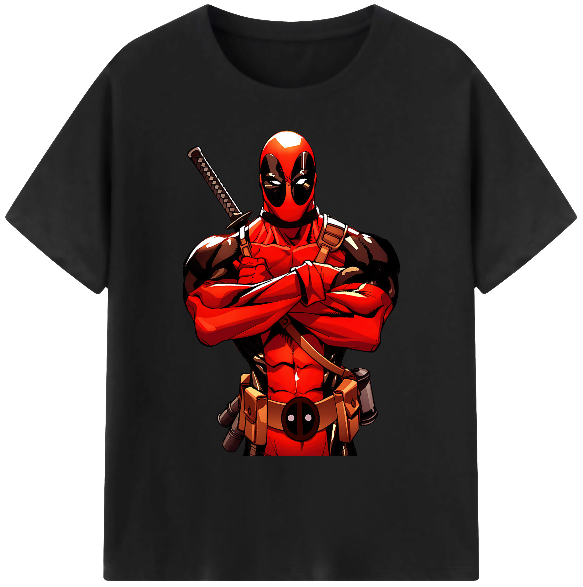 （画像用） Deadpool デッドプール 綿100％ メンズ半袖Tシャツ｜肌触りやわらか＆通気性