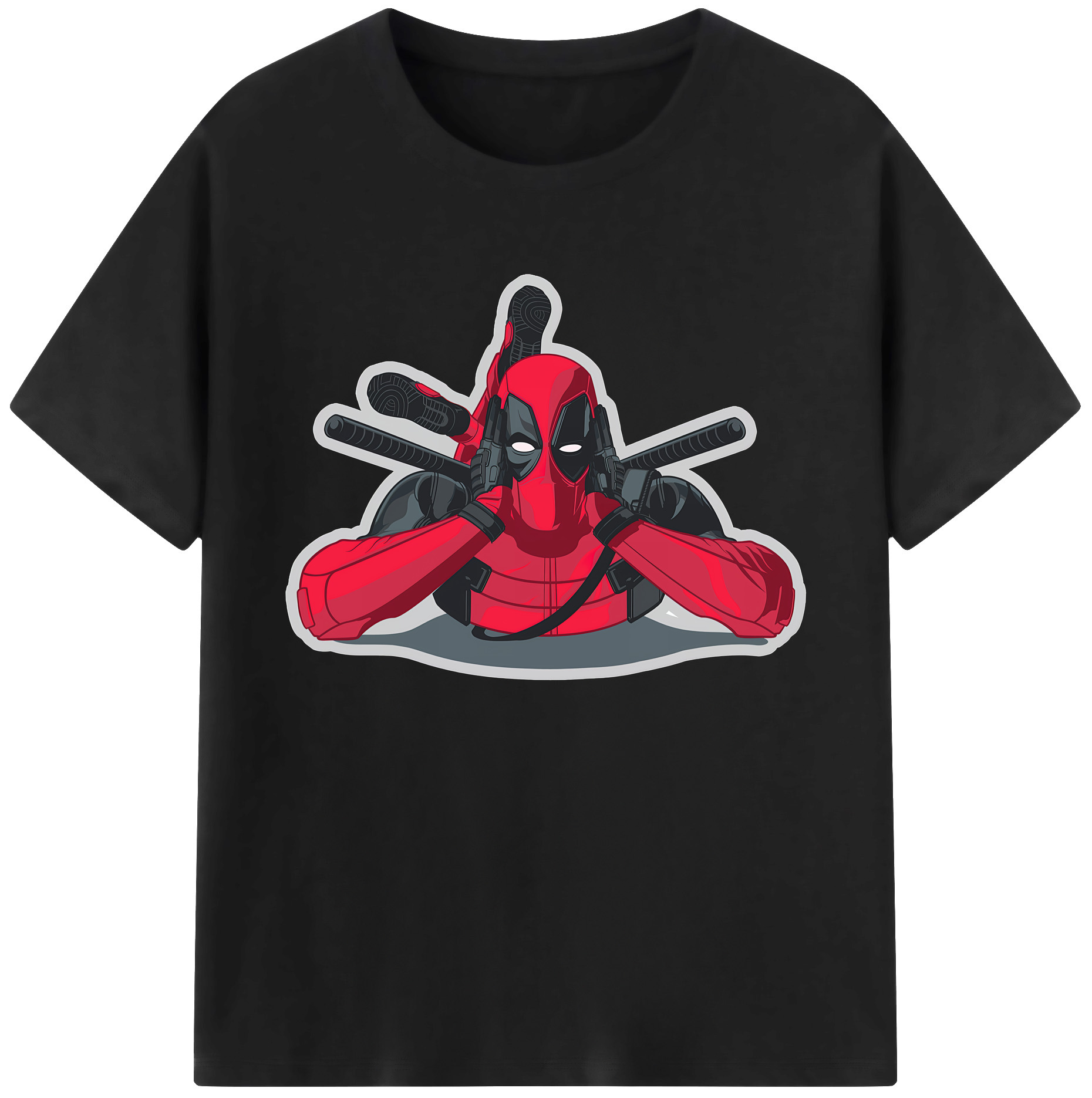 （画像用） Deadpool デッドプール 綿100％ メンズ半袖Tシャツ｜肌触りやわらか＆通気性