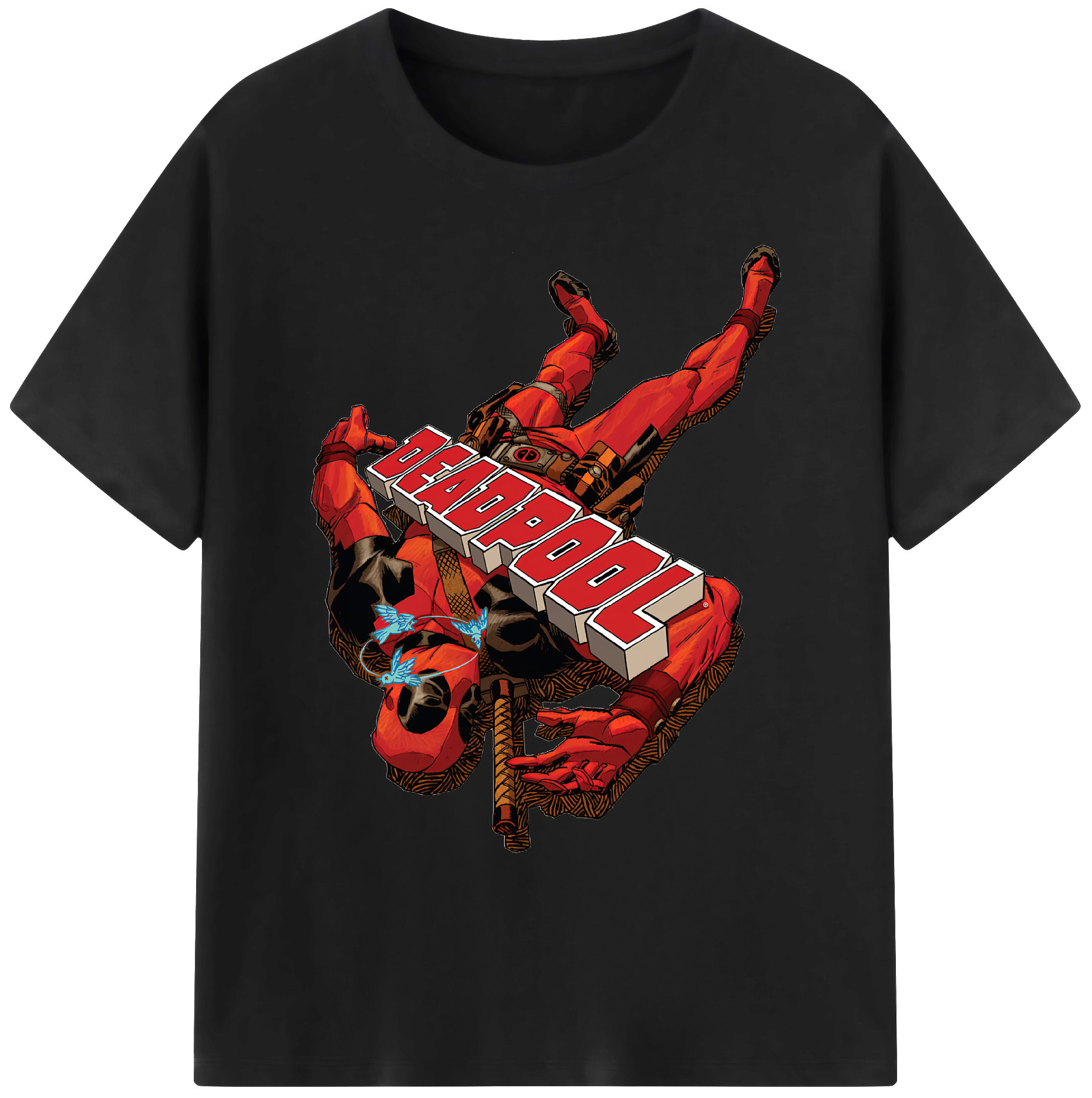 （画像用） Deadpool デッドプール 綿100％ メンズ半袖Tシャツ｜肌触りやわらか＆通気性