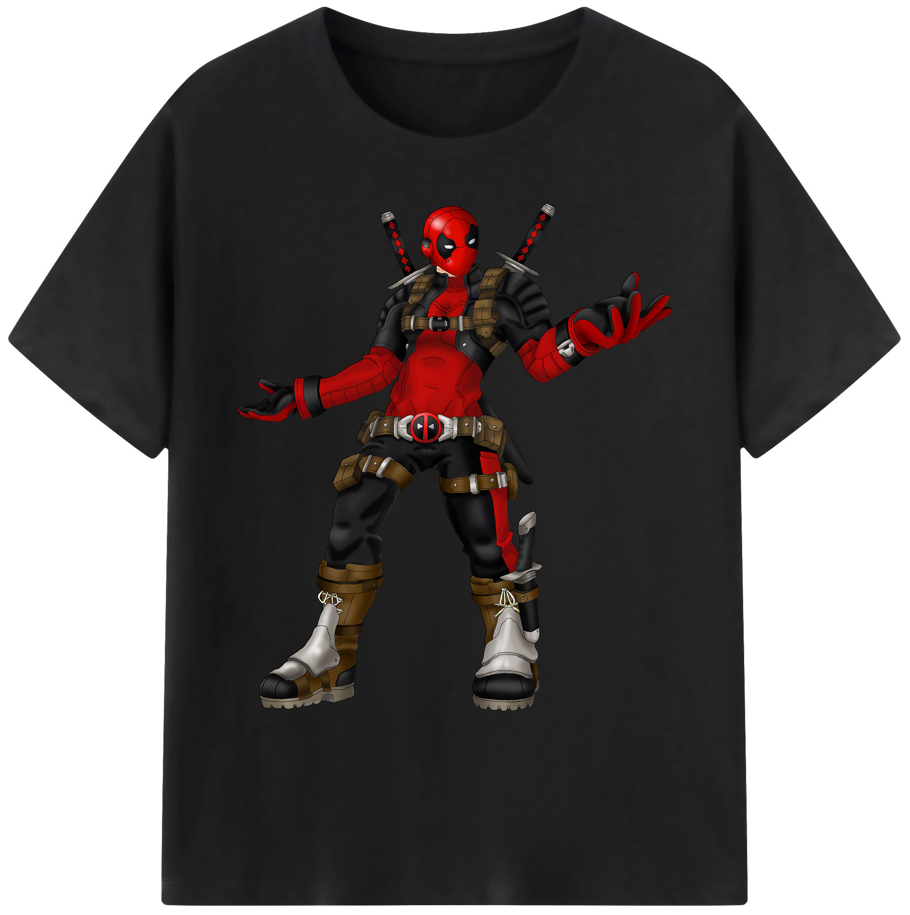 （画像用） Deadpool デッドプール 綿100％ メンズ半袖Tシャツ｜肌触りやわらか＆通気性