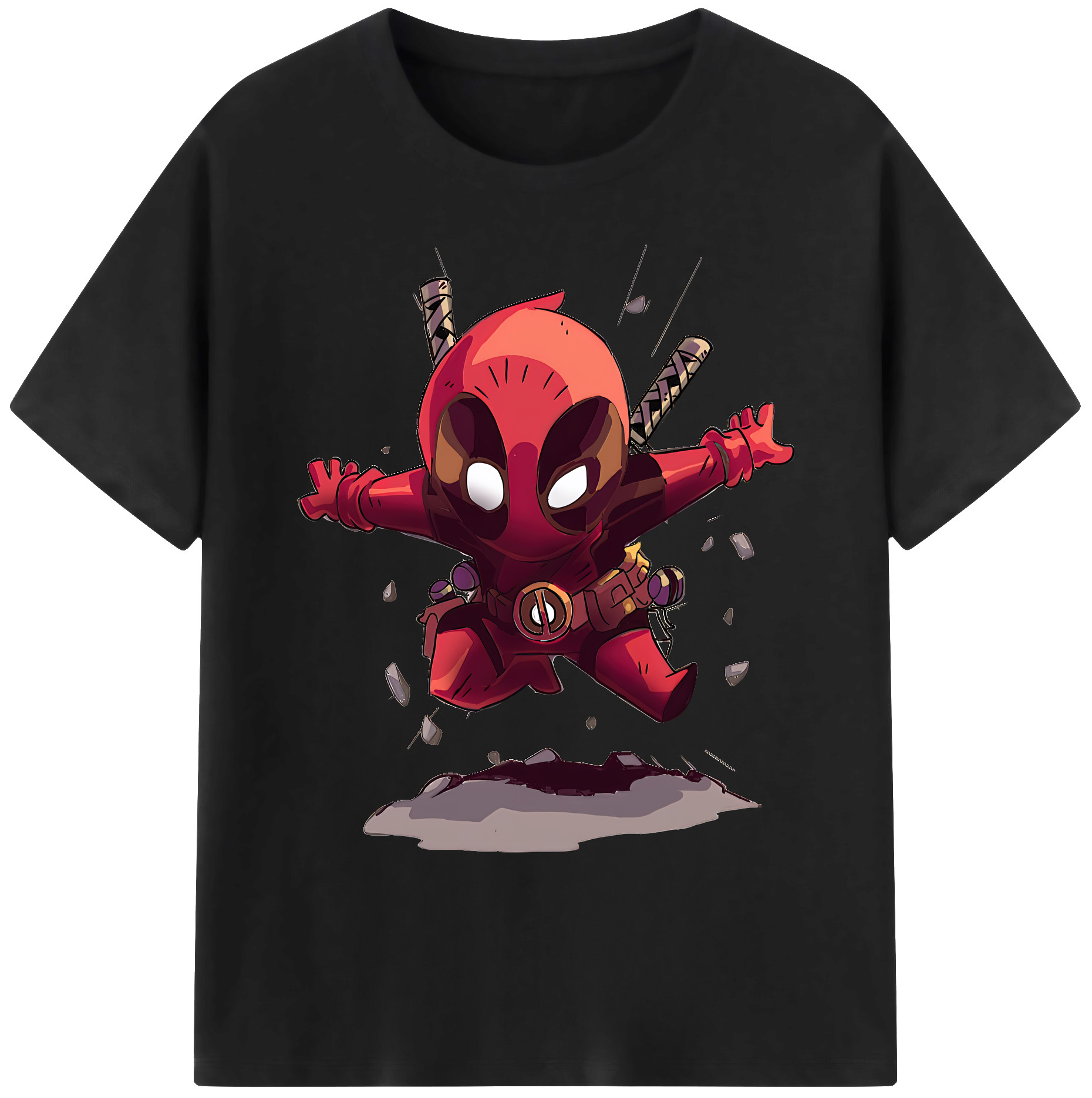 （画像用） Deadpool デッドプール 綿100％ メンズ半袖Tシャツ｜肌触りやわらか＆通気性