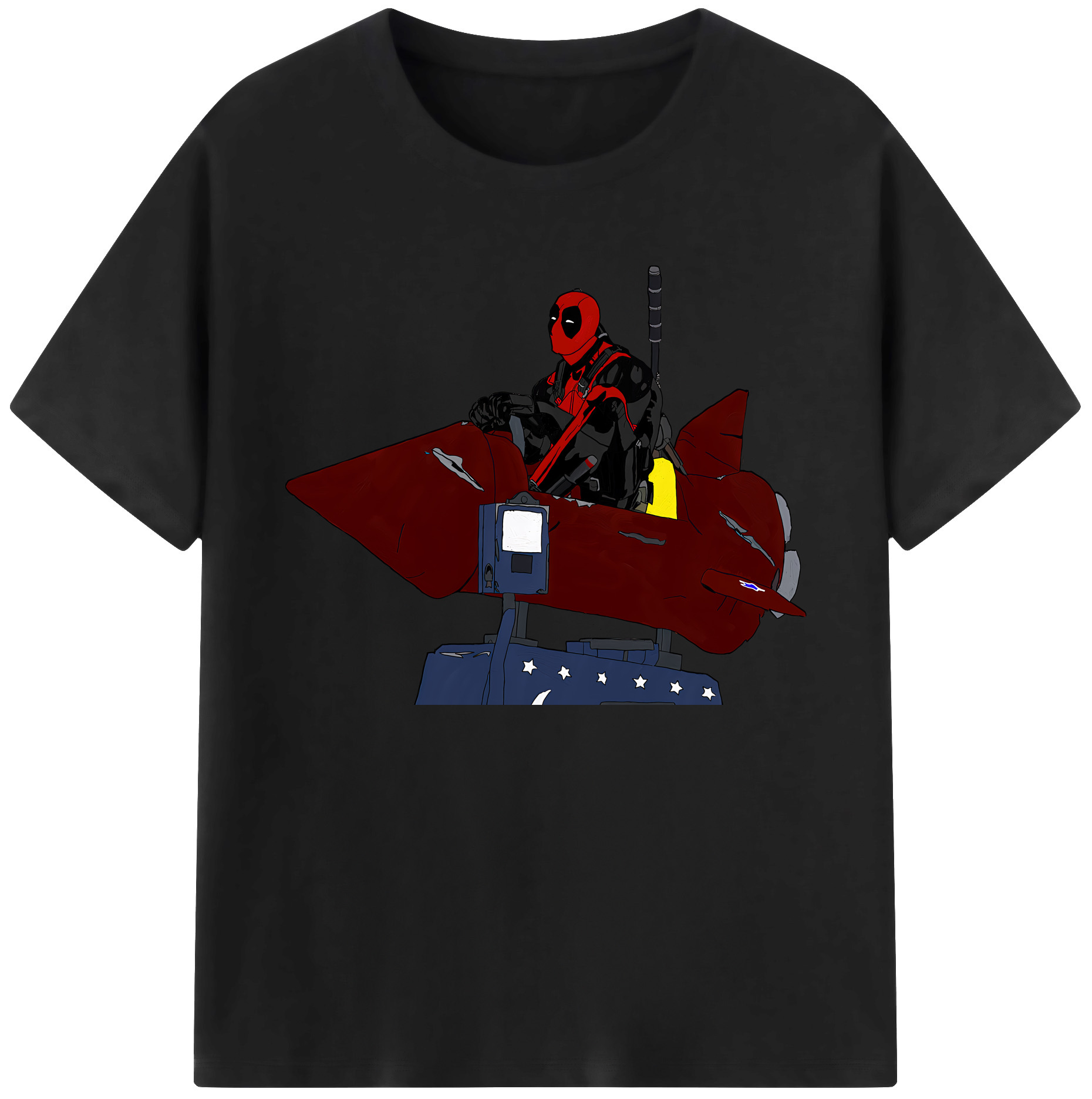 （画像用） Deadpool デッドプール 綿100％ メンズ半袖Tシャツ｜肌触りやわらか＆通気性