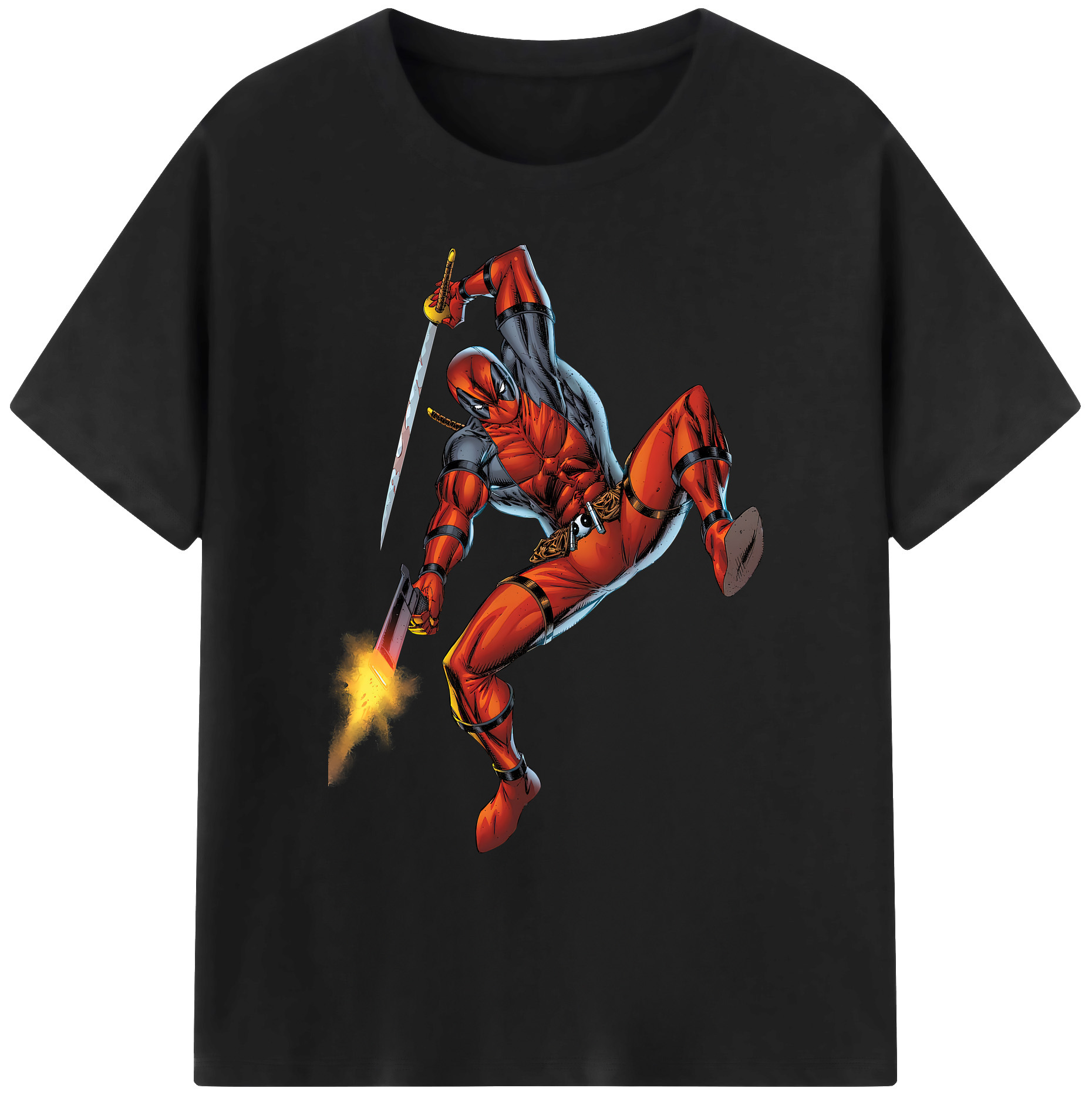（画像用） Deadpool デッドプール 綿100％ メンズ半袖Tシャツ｜肌触りやわらか＆通気性